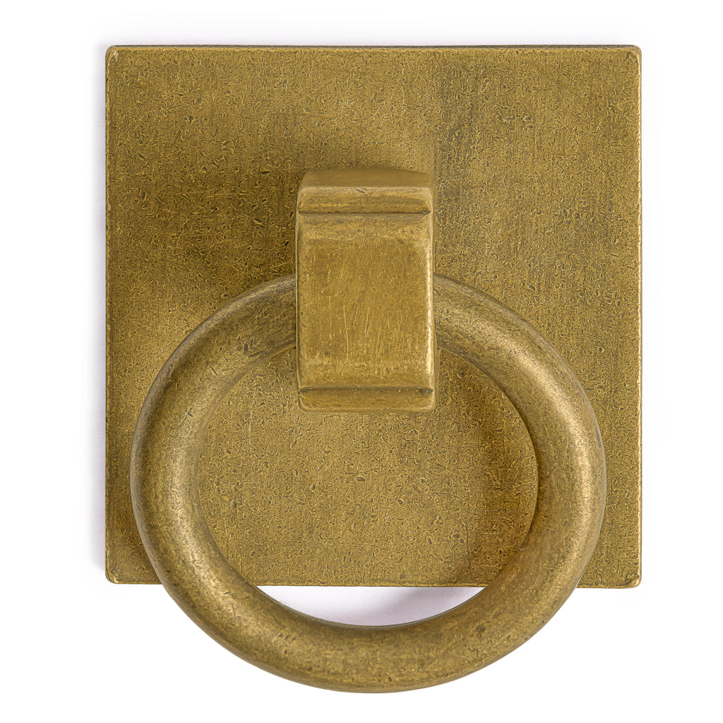 Brass Ring Plate Pulls 1.9" - Set of 2