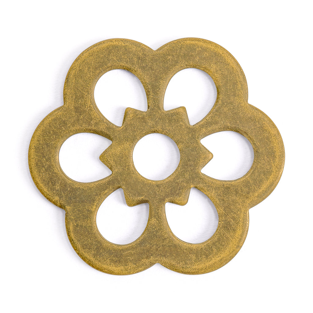 Brass Clover Washers 1.3" - Set of 10