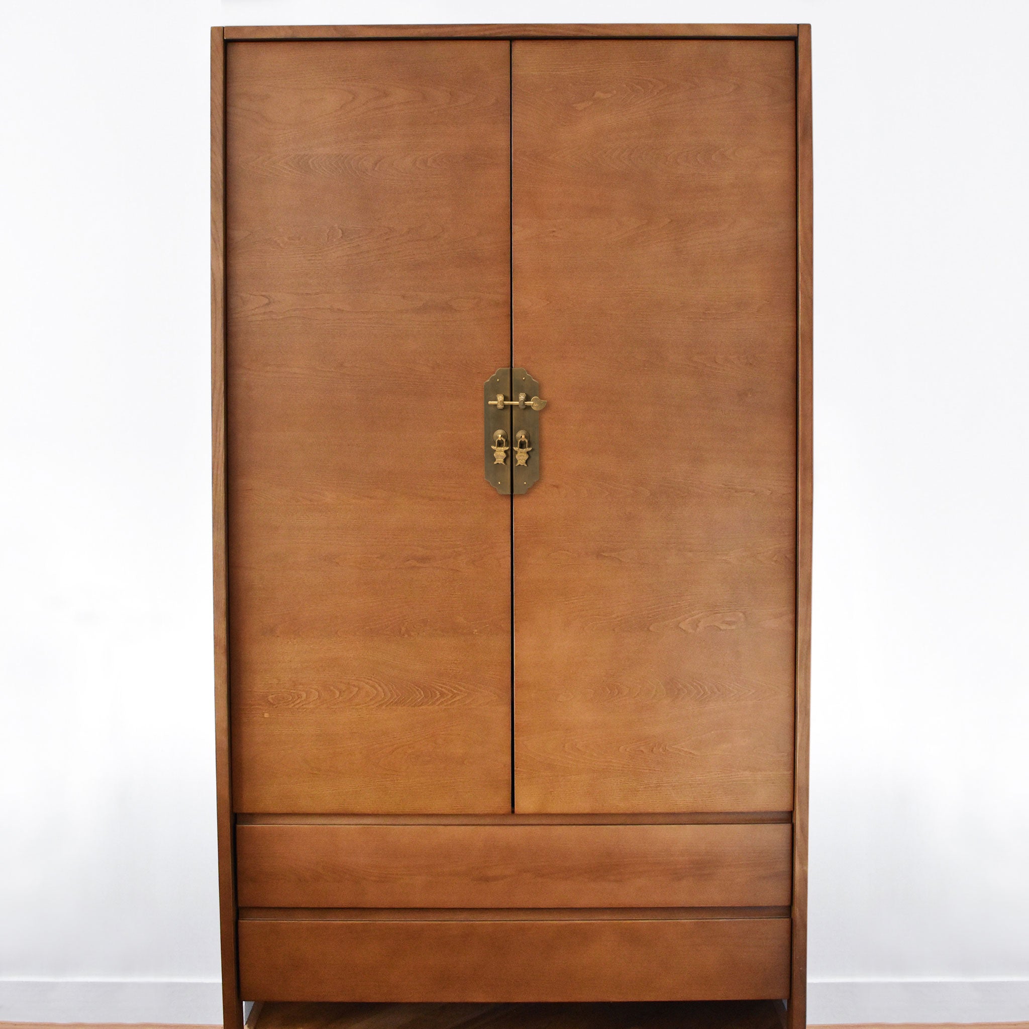 Art Deco Brass Cabinet Hardware Strip Pulls Set (7.9")-Chinese Brass Hardware