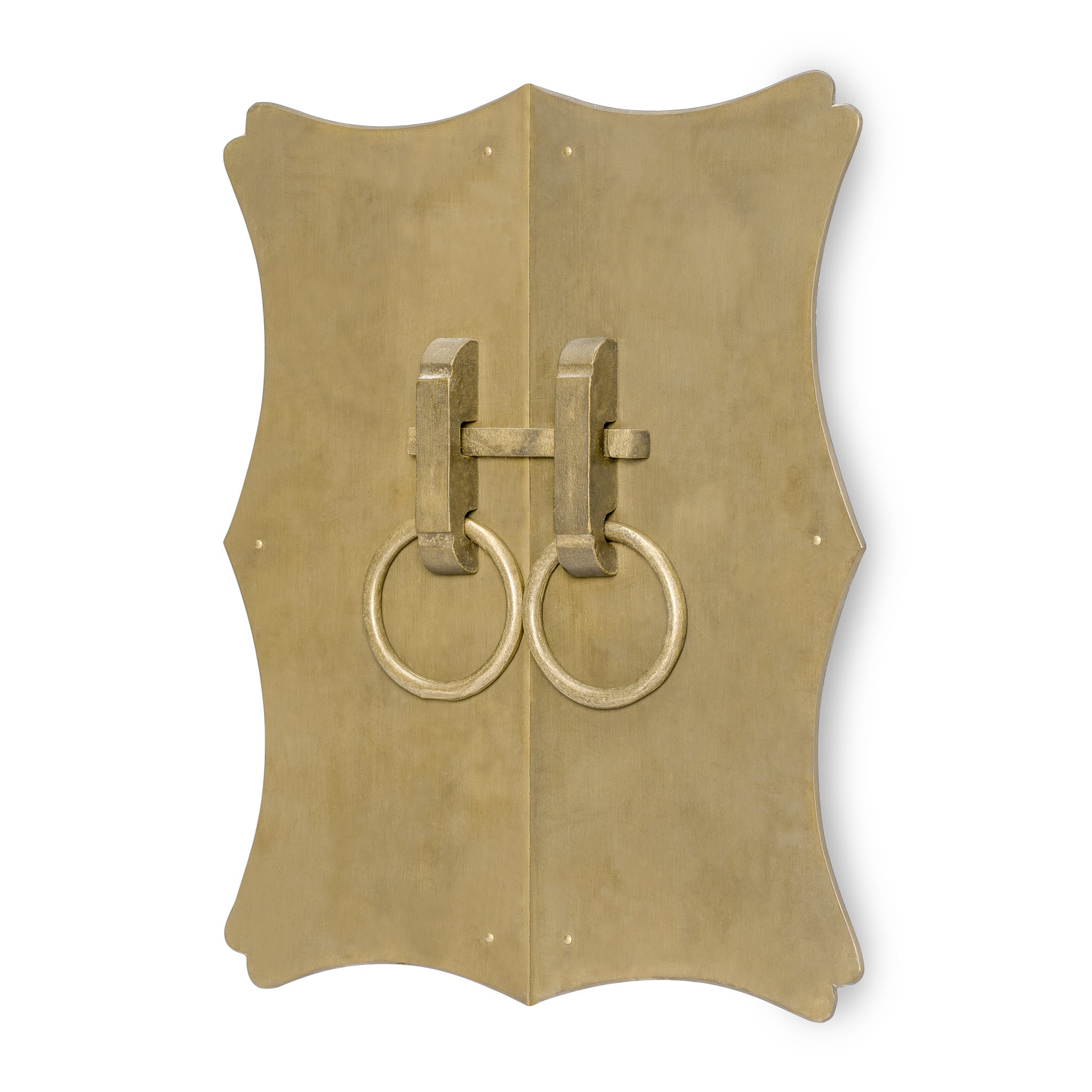 Bamboo Curve Cabinet Plate 10" x 12"-Chinese Brass Hardware