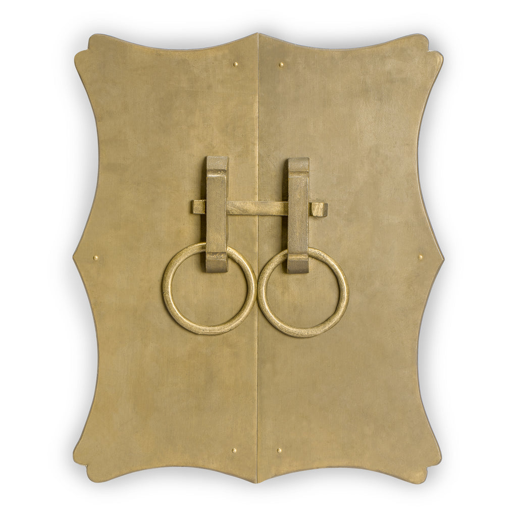 Bamboo Curve Cabinet Plate 10" x 12"-Chinese Brass Hardware