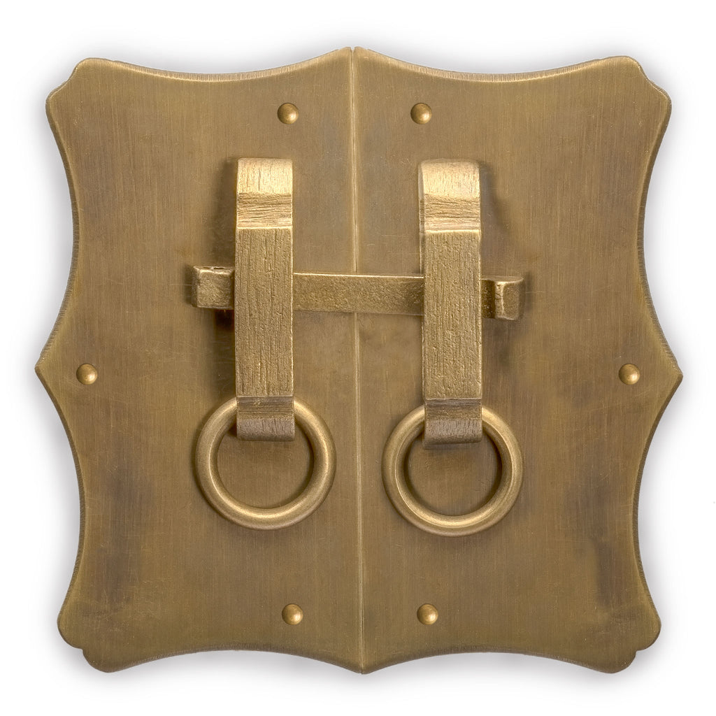 Bamboo Curve Cabinet Plate 8" x 10"-Chinese Brass Hardware