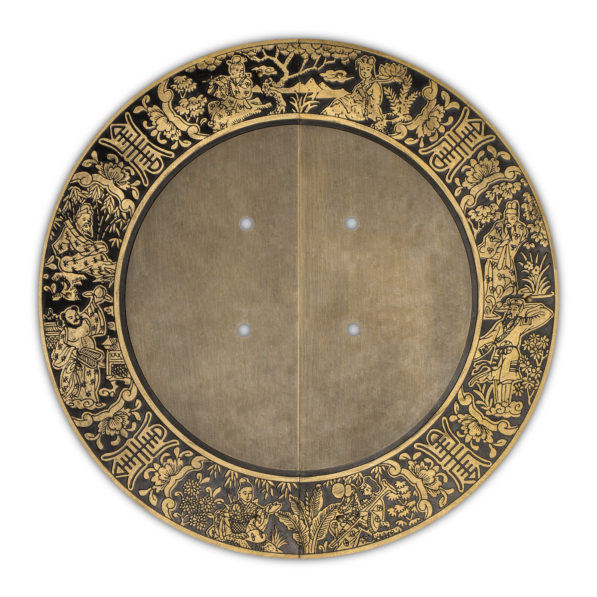 Blessings for Long Life Cabinet Face Plate 9.5"-Chinese Brass Hardware