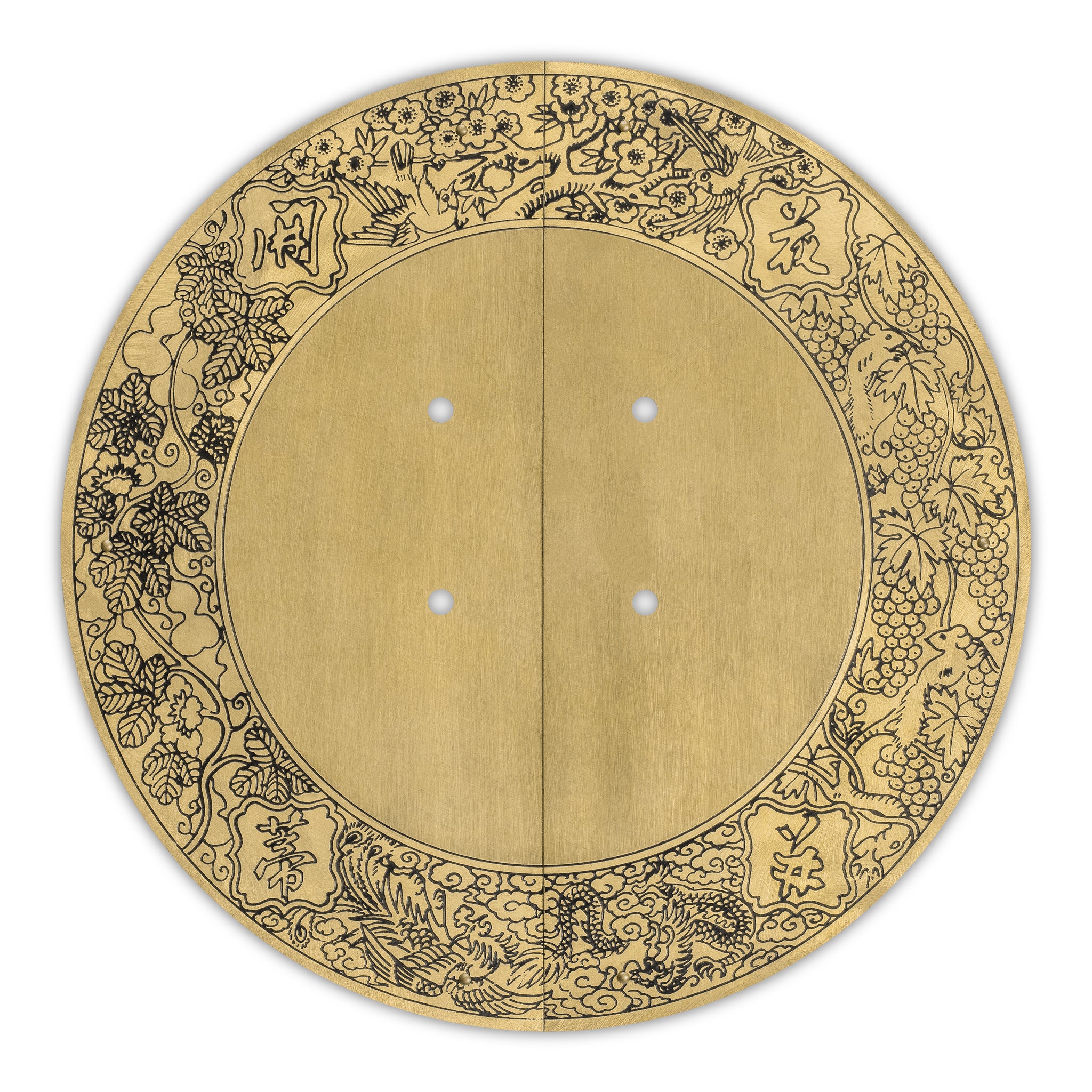 Bountiful Harvest Cabinet Face Plate 9.5"-Chinese Brass Hardware