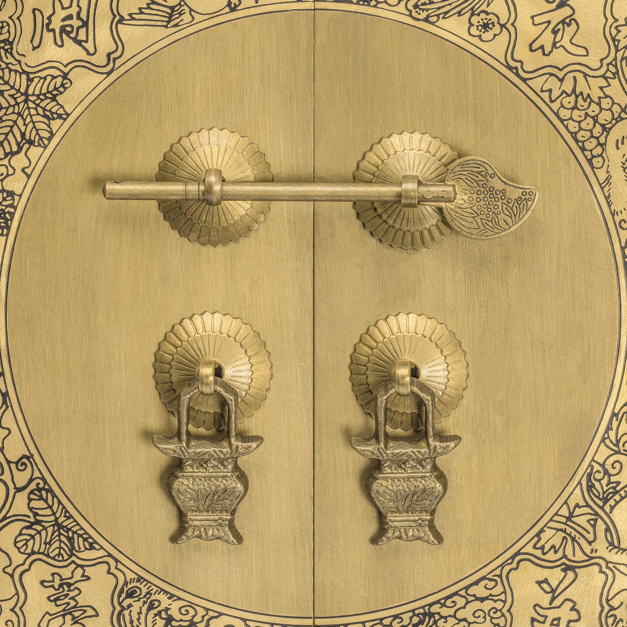 Bountiful Harvest Cabinet Face Plate 9.5"-Chinese Brass Hardware