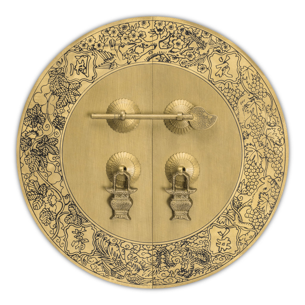 Bountiful Harvest Cabinet Face Plate 9.5"-Chinese Brass Hardware