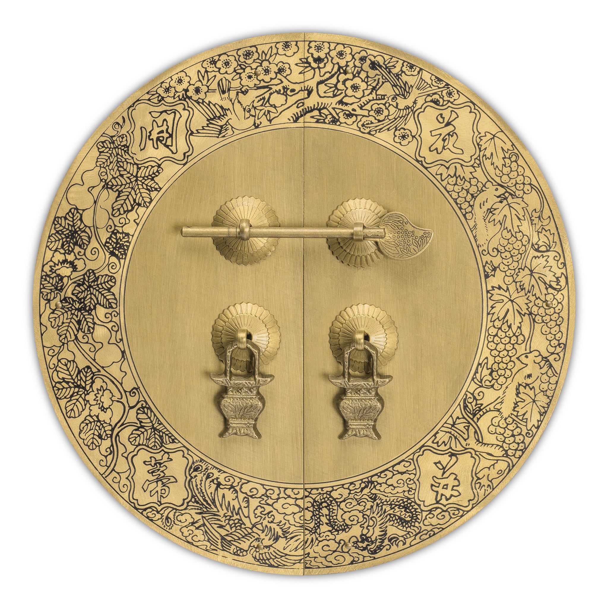 Bountiful Harvest Cabinet Face Plate 9.5"-Chinese Brass Hardware