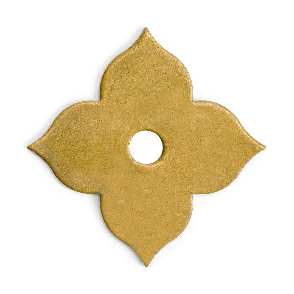 Brass Clover Washers 1.7" - Set of 10-Chinese Brass Hardware