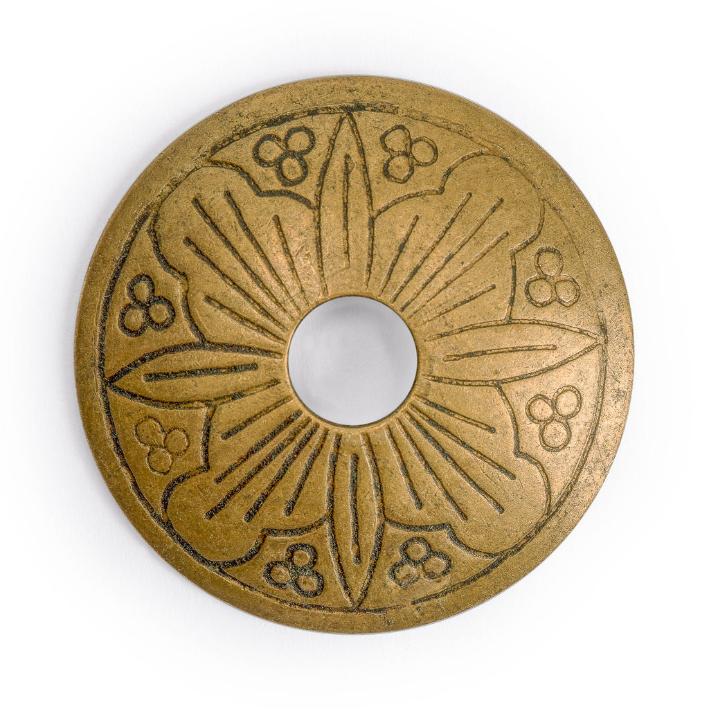 Floral Washers 1.3" - Set of 10-Chinese Brass Hardware