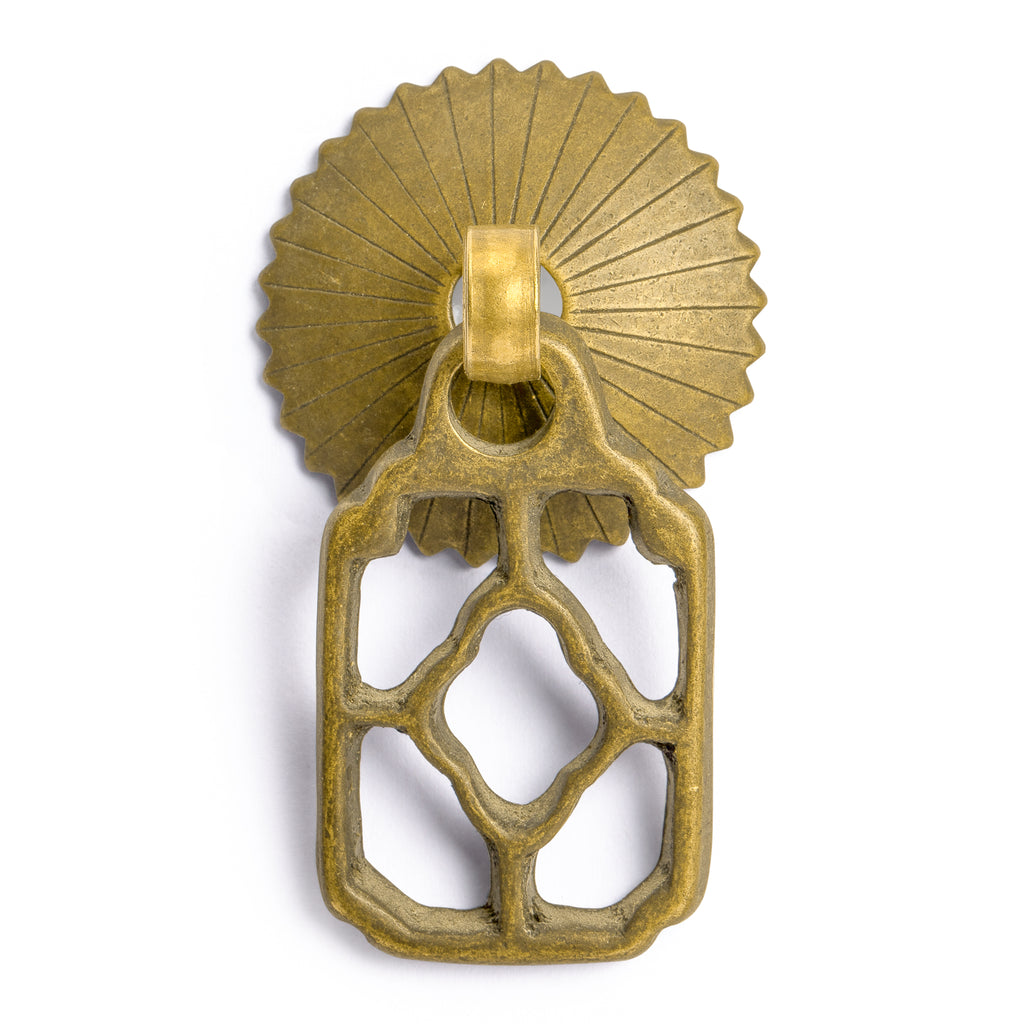 Flower Box Pulls 2.1" - Set of 2-Chinese Brass Hardware