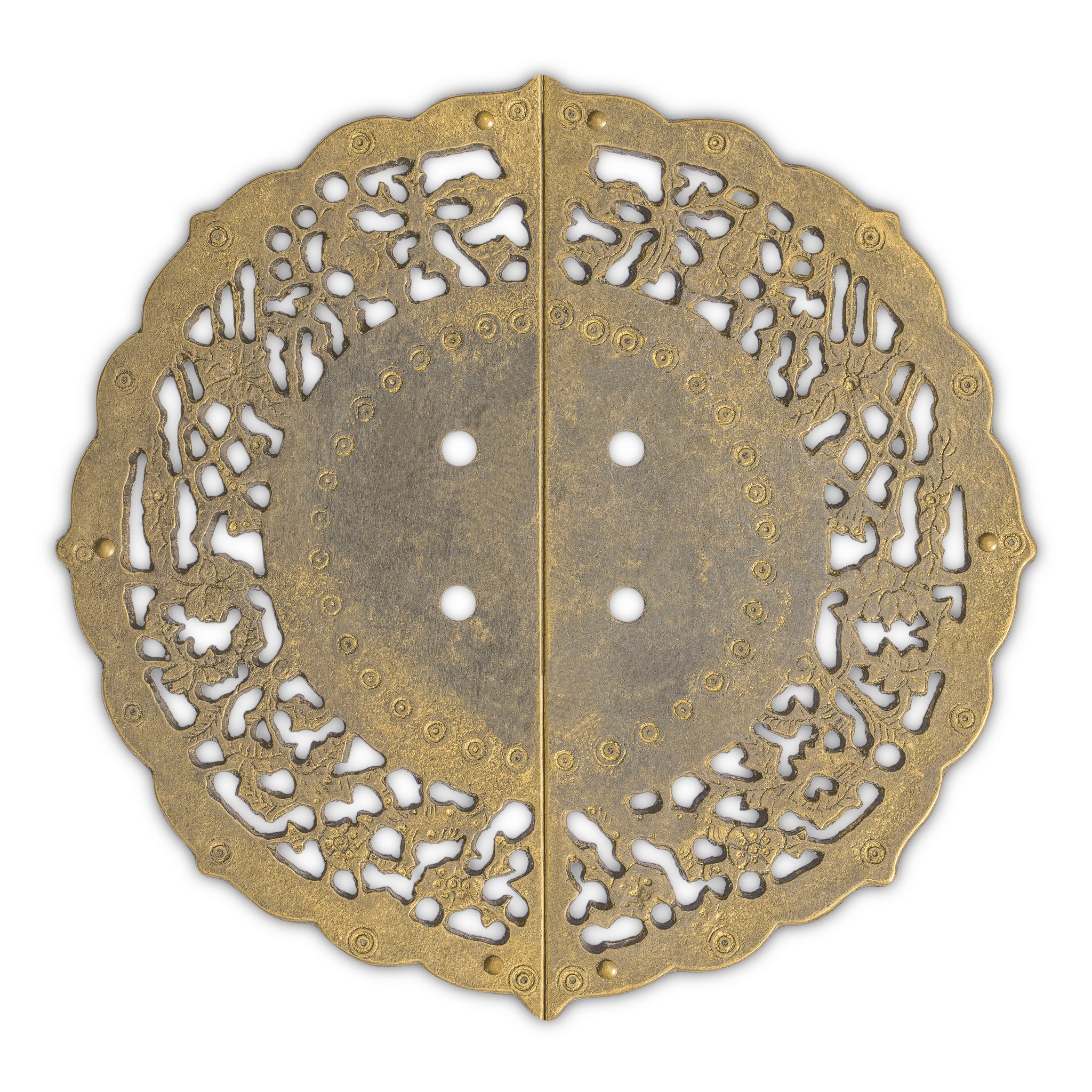 Flower Pot Cabinet Face Plate 5.5"-Chinese Brass Hardware