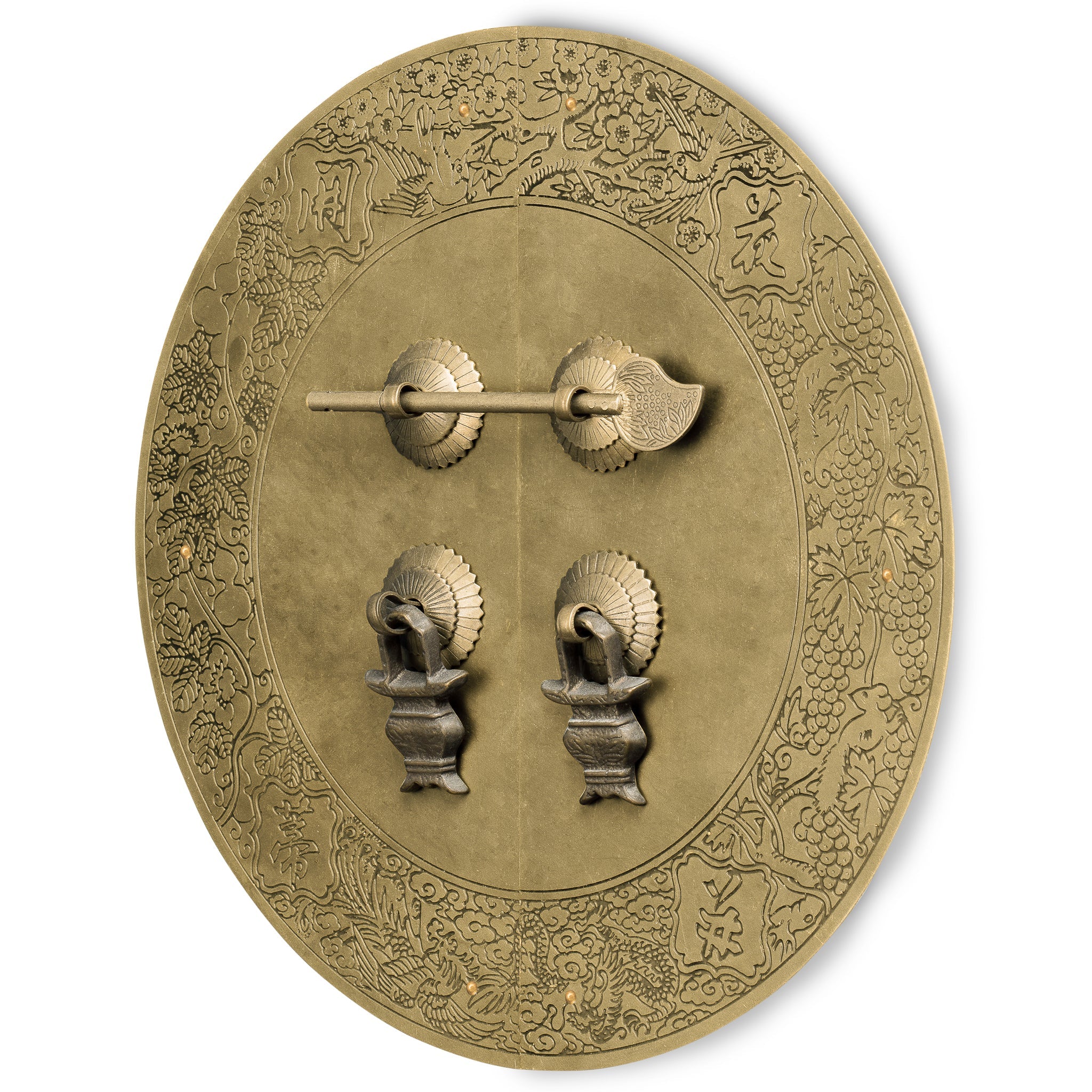 Flower Vine Cabinet Face Plate 9.5"-Chinese Brass Hardware