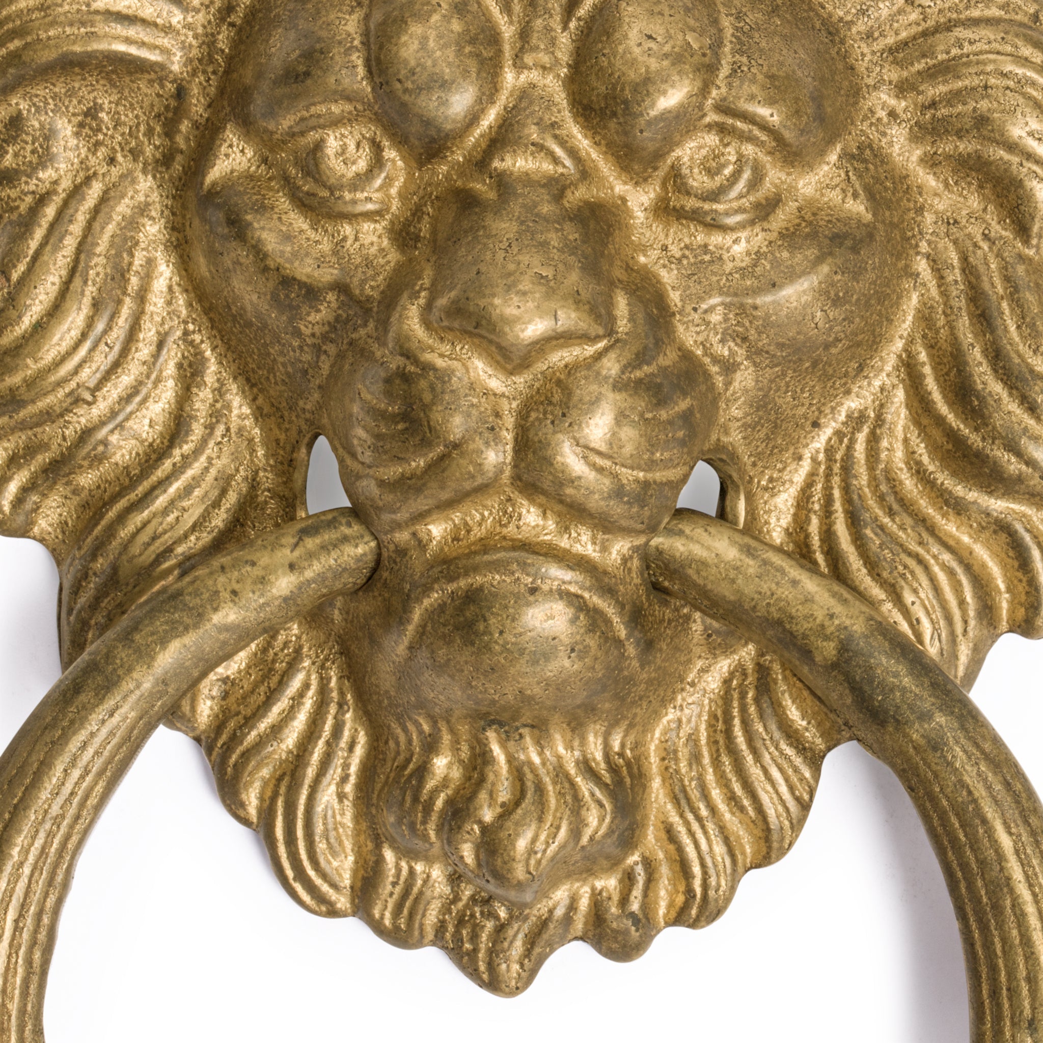 Frowning Lion Pull 7.1"-Chinese Brass Hardware