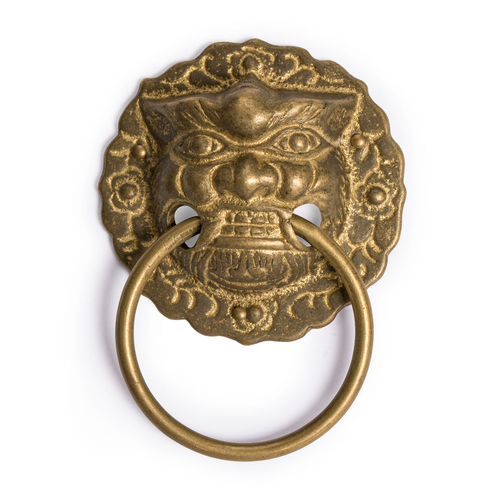 Fu Lion Pulls 3.4" - Set of 2-Chinese Brass Hardware