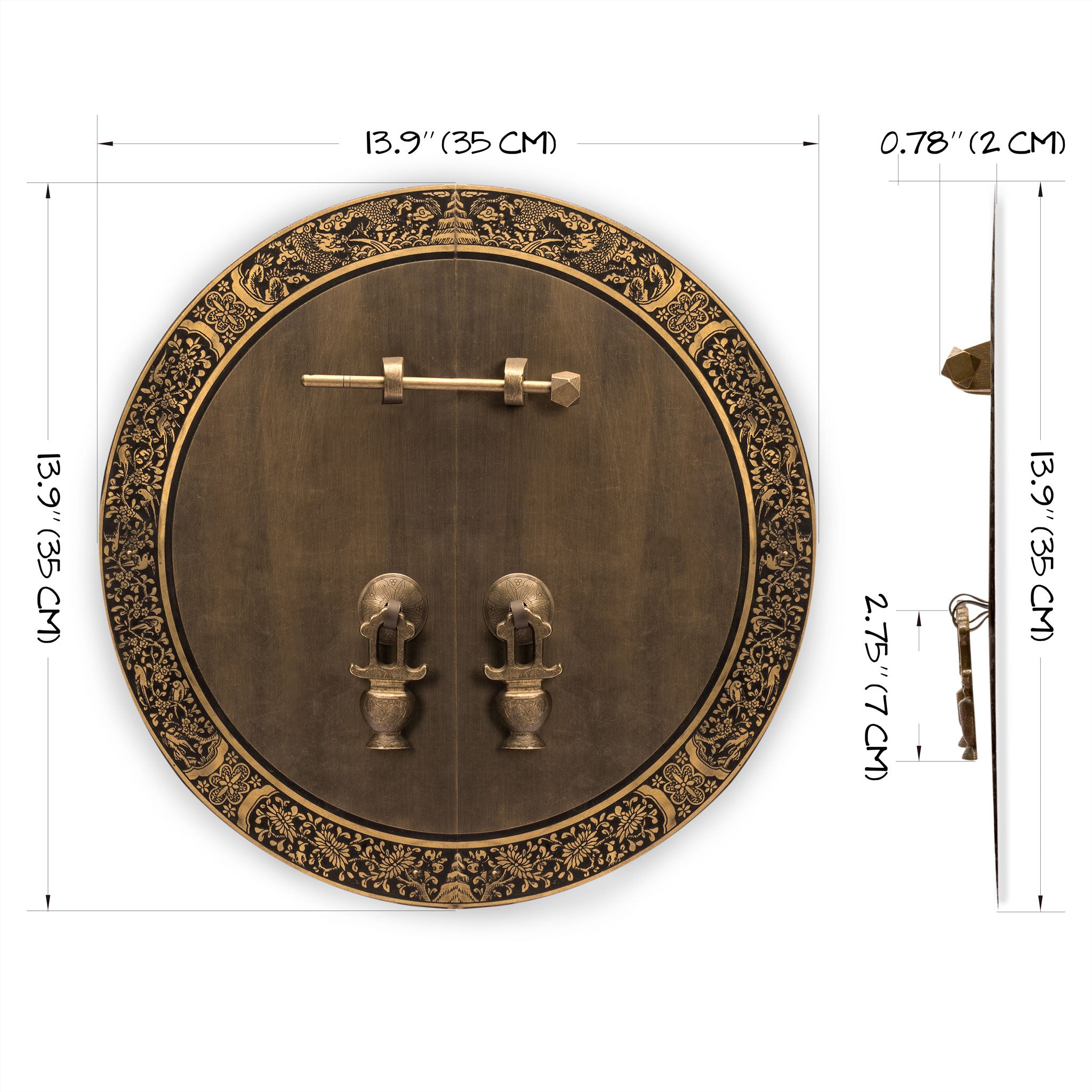 Giant Banquet Face Plate 13.9"-Chinese Brass Hardware