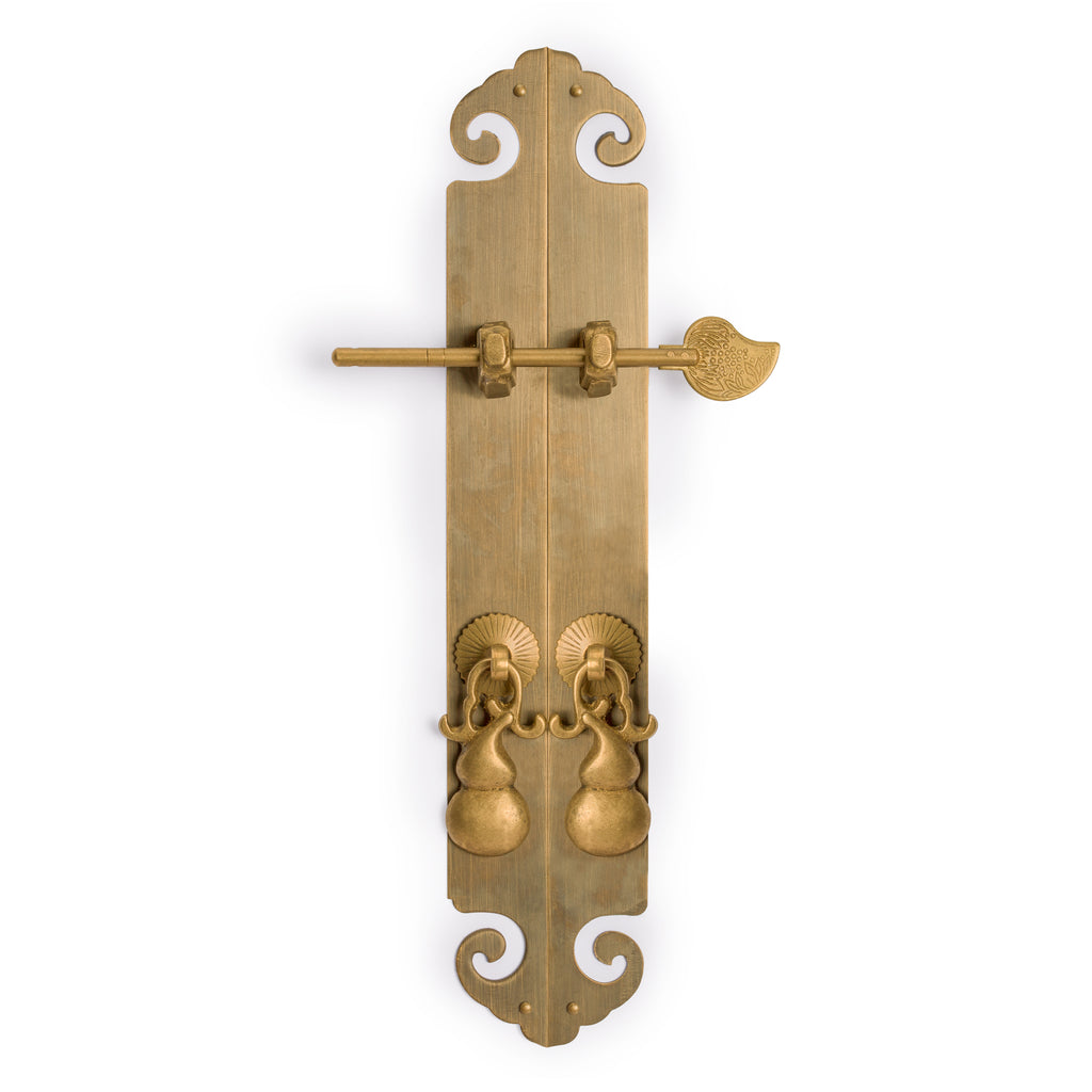 Golden Gourd Strip Pulls 10"-Chinese Brass Hardware