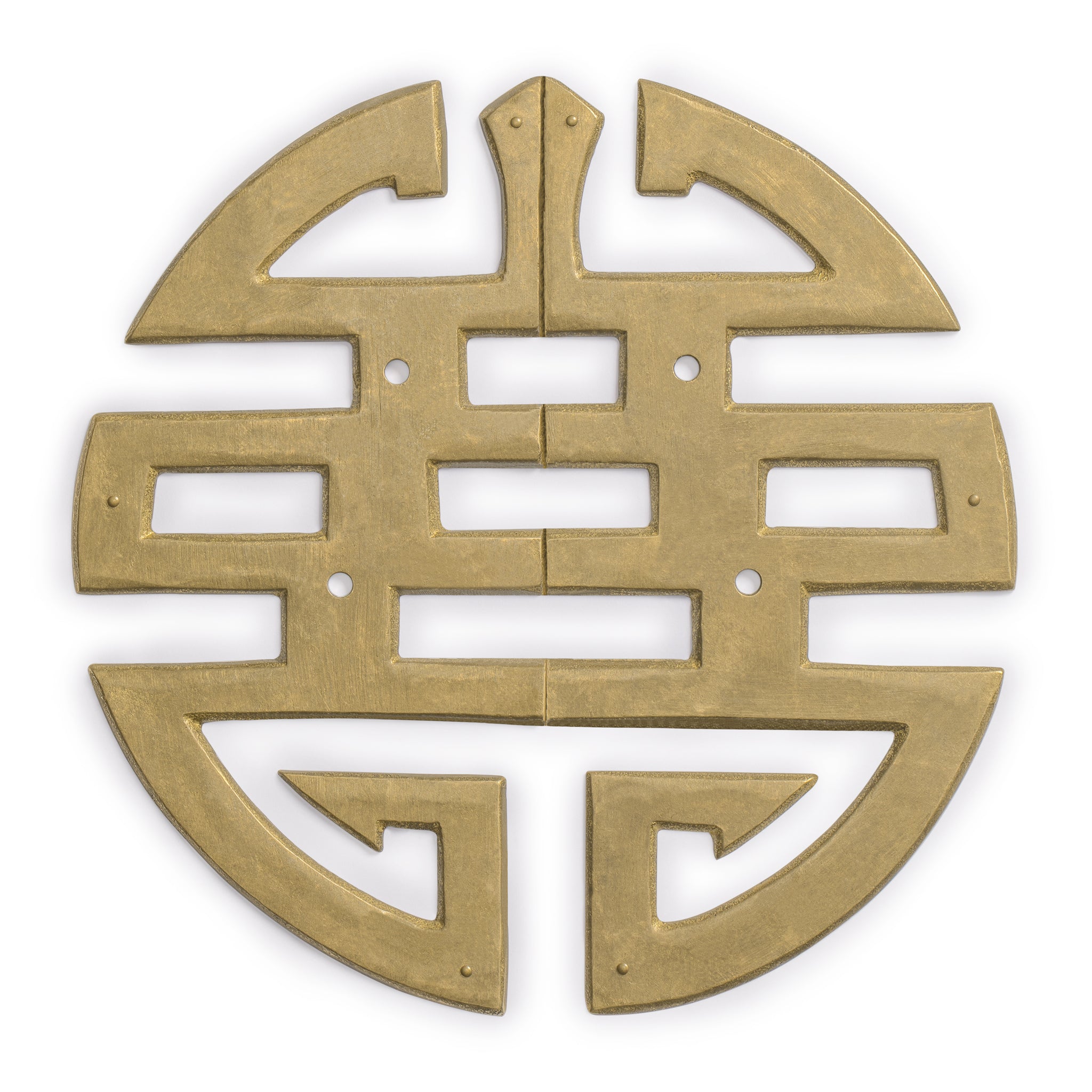 Happiness Character Cabinet Face Plate 9.5"-Chinese Brass Hardware