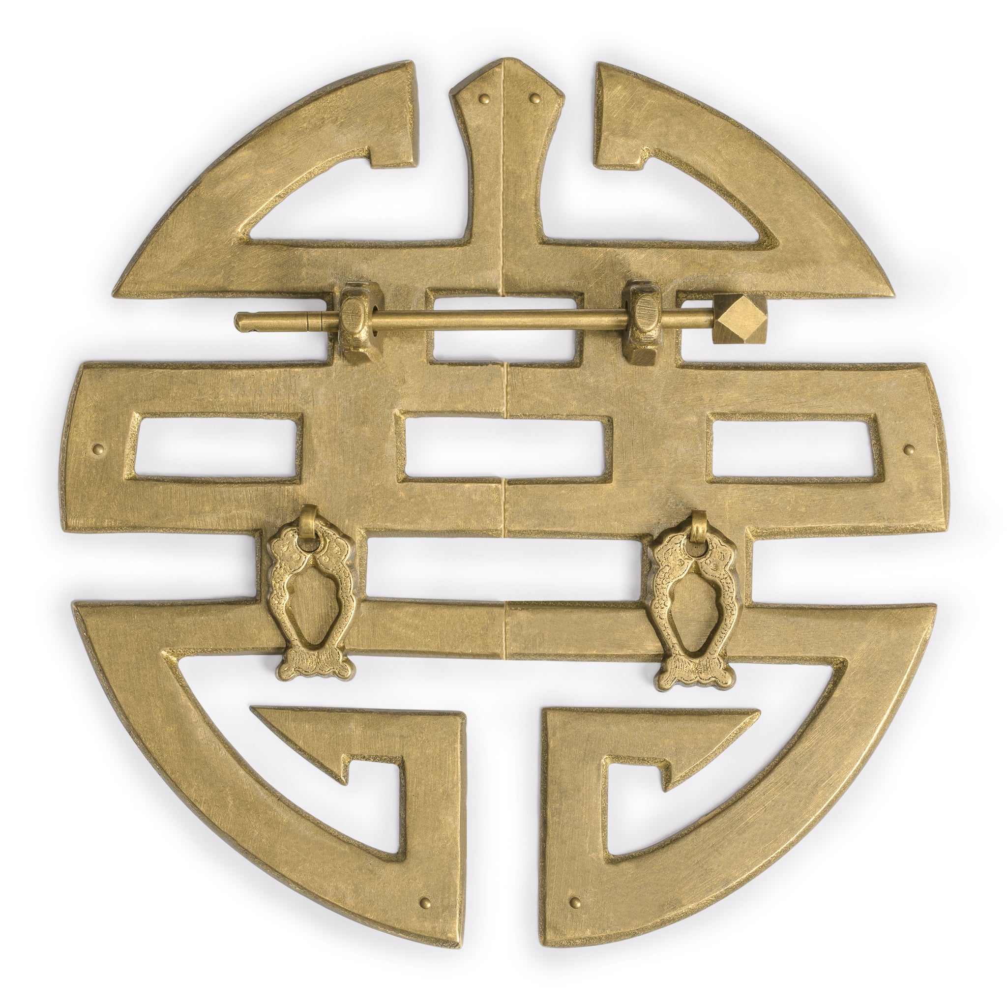 Happiness Character Cabinet Face Plate 9.5"-Chinese Brass Hardware
