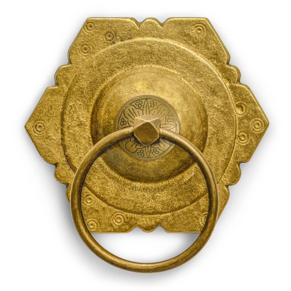 Hexagon Pulls 5.3" - Set of 2-Chinese Brass Hardware
