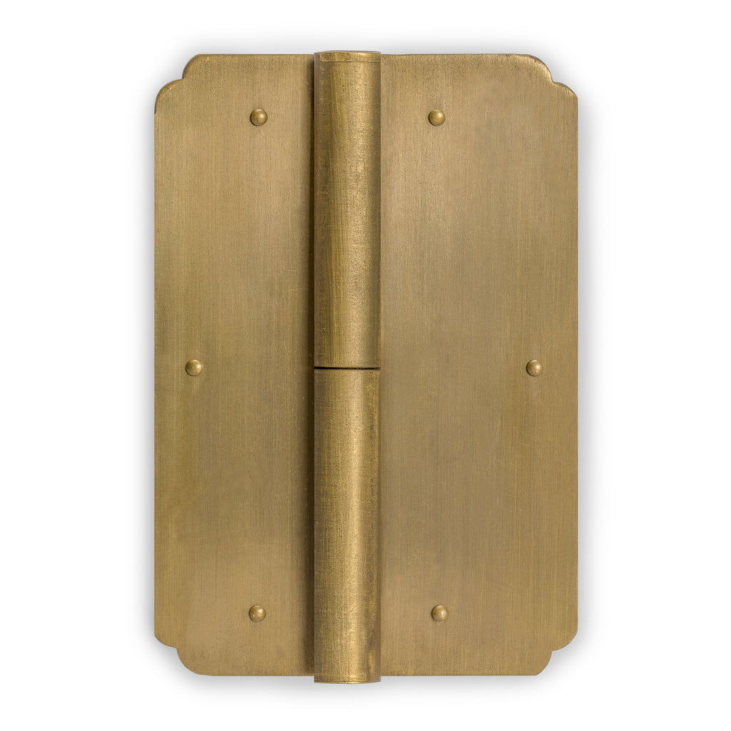 Rounded Corner Brass Hinge 4.5" - Set of 2-Chinese Brass Hardware