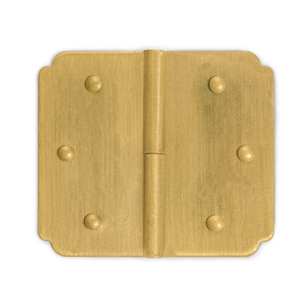 Rounded Corner Hinge 1.5" - Set of 2-Chinese Brass Hardware