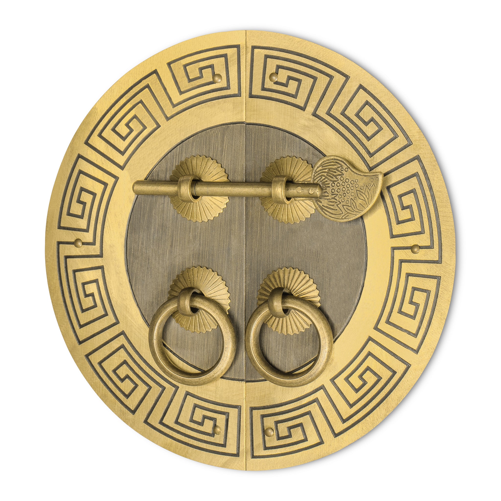 Tibetan Cabinet Faceplate Set - 5.5"-Chinese Brass Hardware