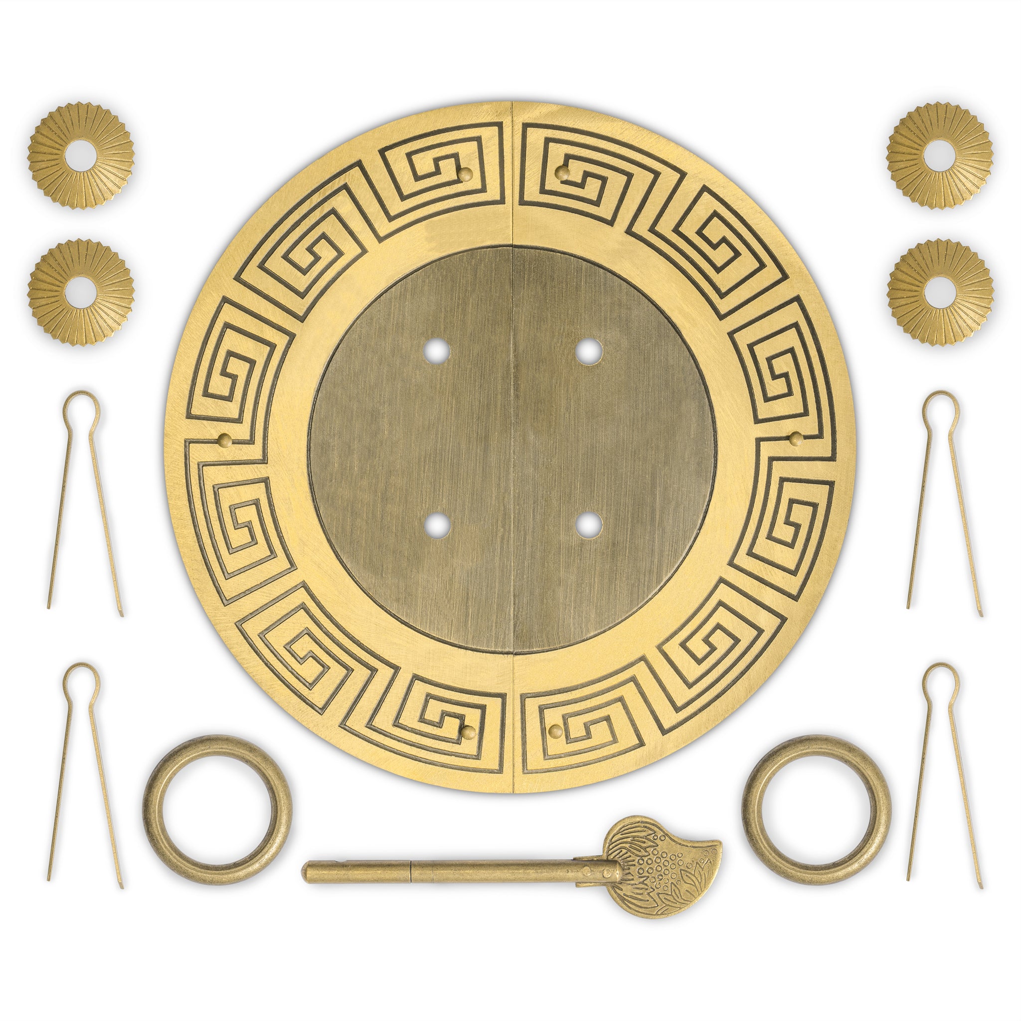 Tibetan Cabinet Faceplate Set - 5.5"-Chinese Brass Hardware