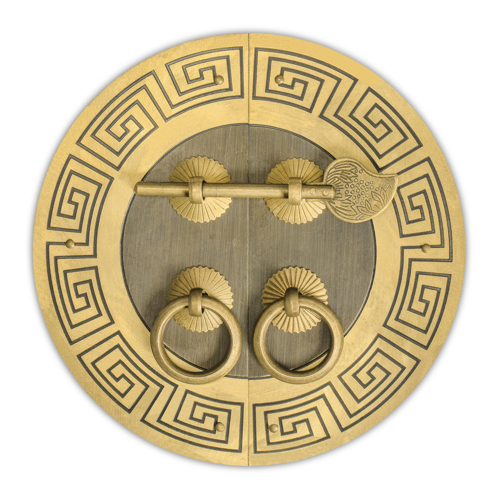 Tibetan Cabinet Faceplate Set - 5.5"-Chinese Brass Hardware