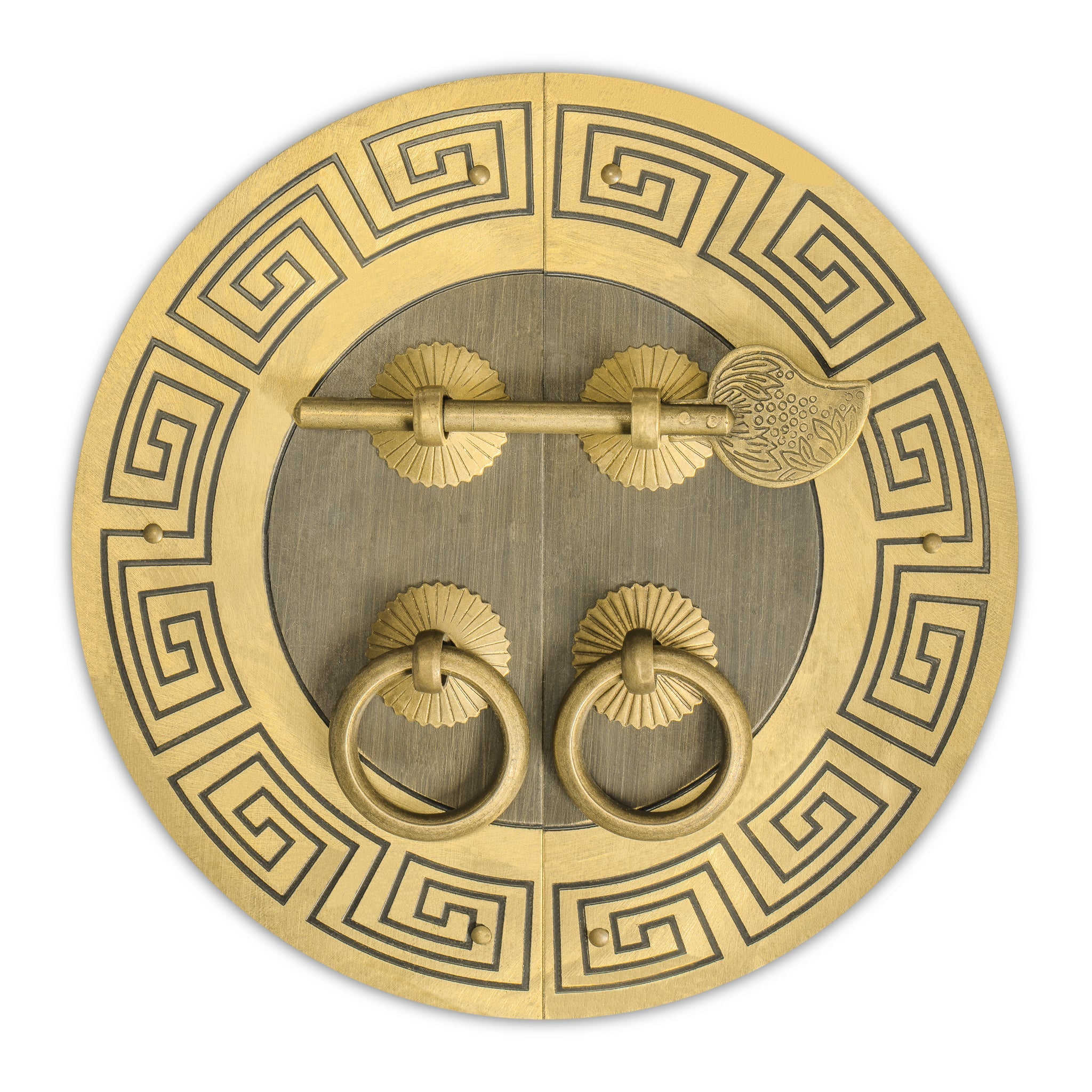 Tibetan Cabinet Faceplate Set - 5.5"-Chinese Brass Hardware