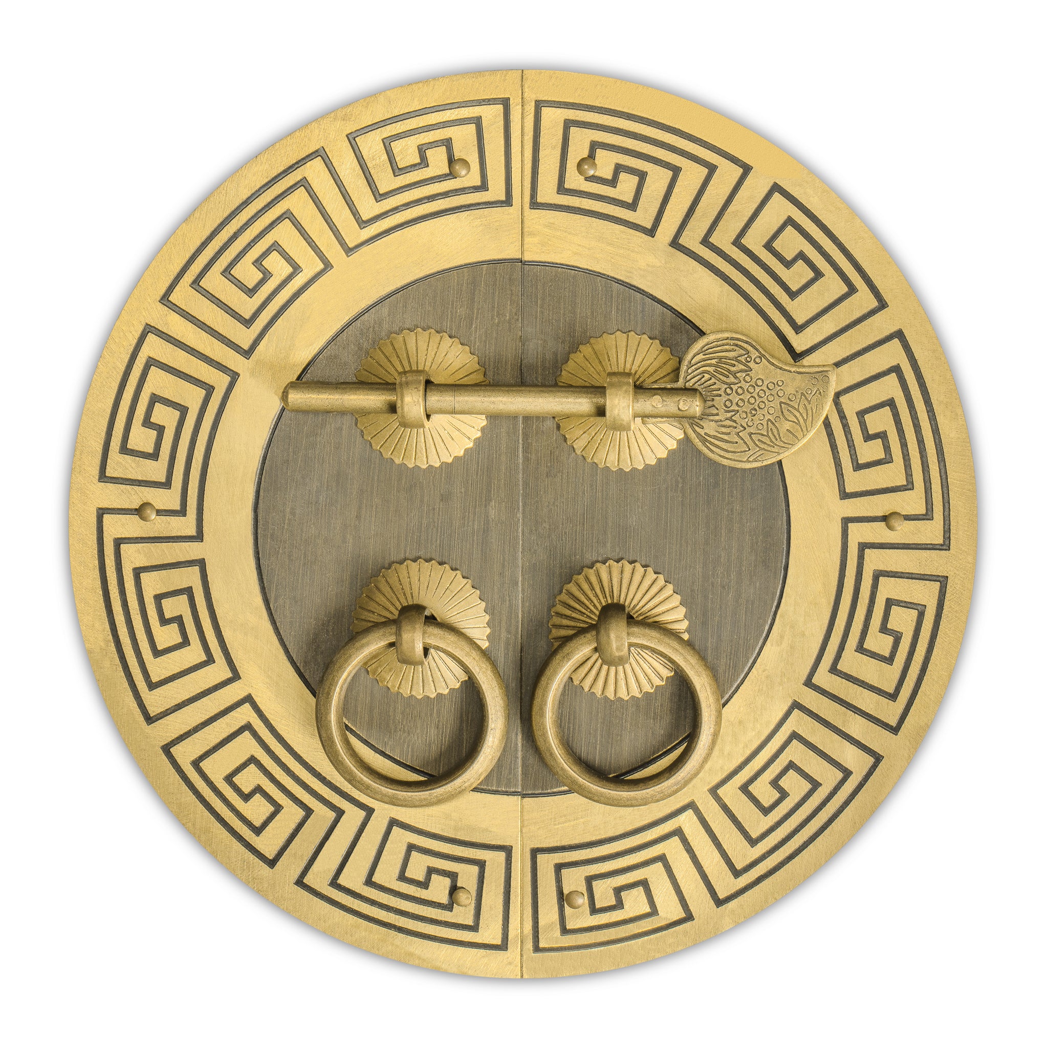 Tibetan Cabinet Faceplate Set - 5.5"-Chinese Brass Hardware