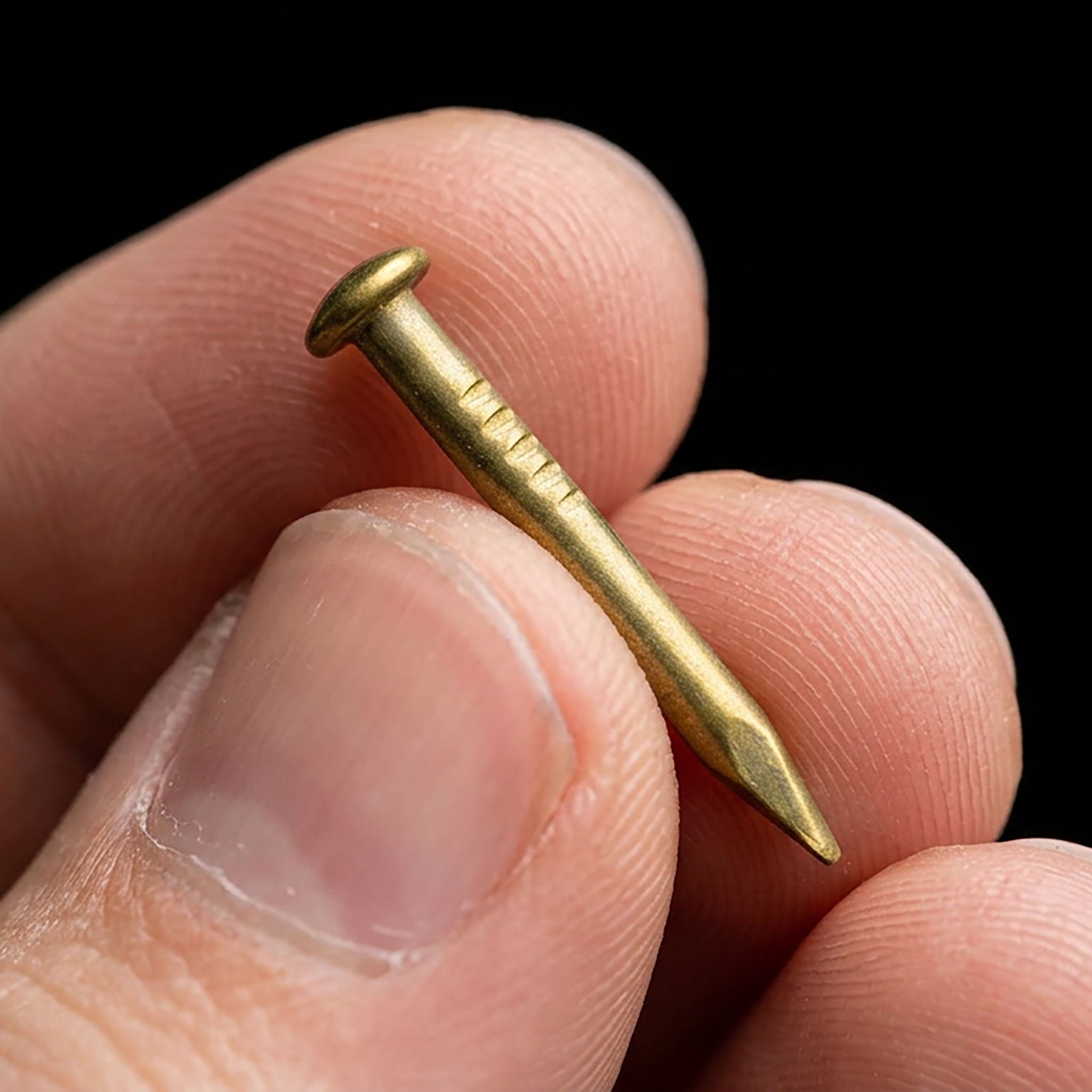 0.6" Pure Brass Nails - Bag of 100-Chinese Brass Hardware