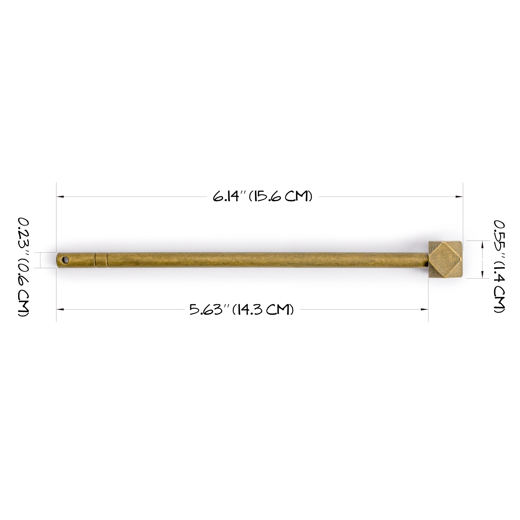 14 Sided Key 6.1" - Set of 2-Chinese Brass Hardware