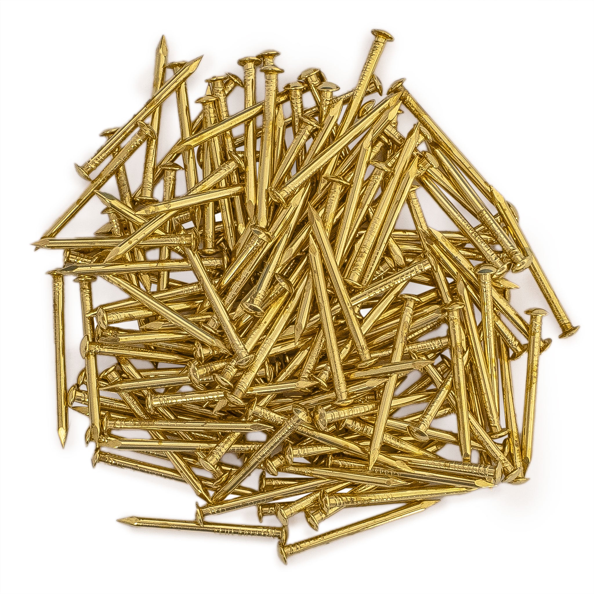 1.1" Pure Brass Nails - Bag of 100-Chinese Brass Hardware