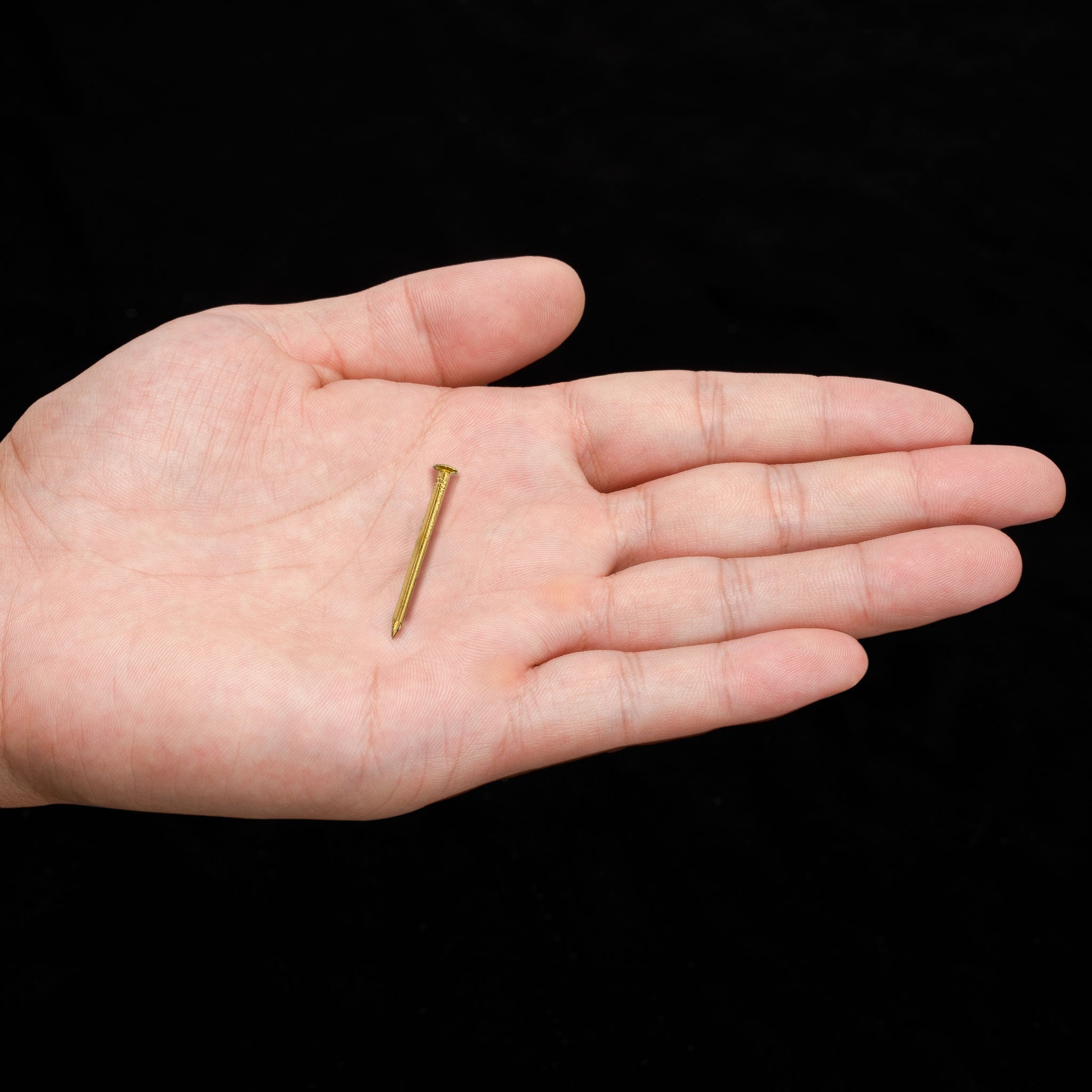 1.1" Pure Brass Nails - Bag of 100-Chinese Brass Hardware