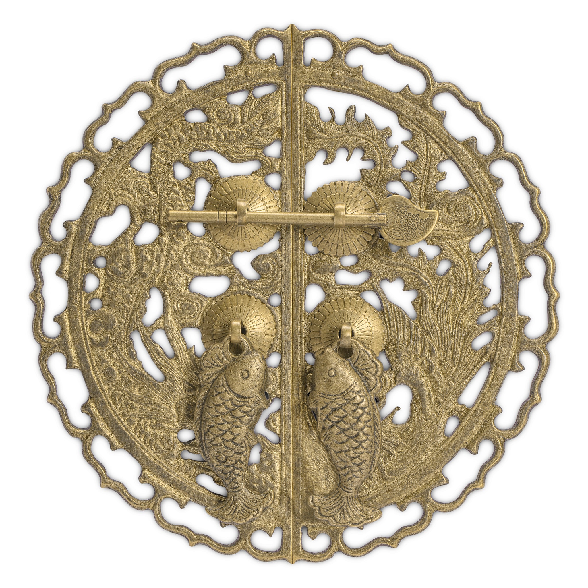 Fish & Dragon Cabinet Face Plate 9"