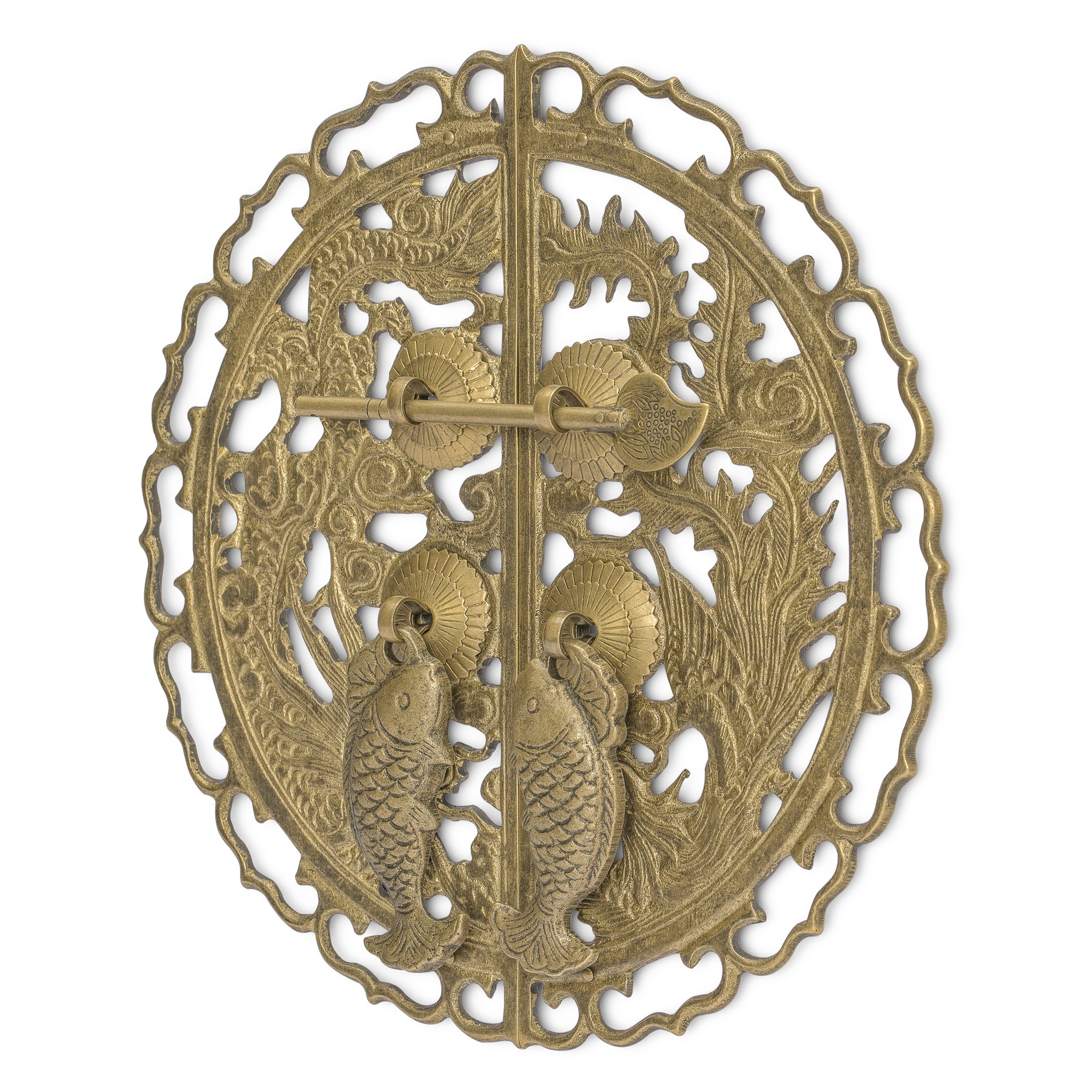 Fish & Dragon Cabinet Face Plate 9"