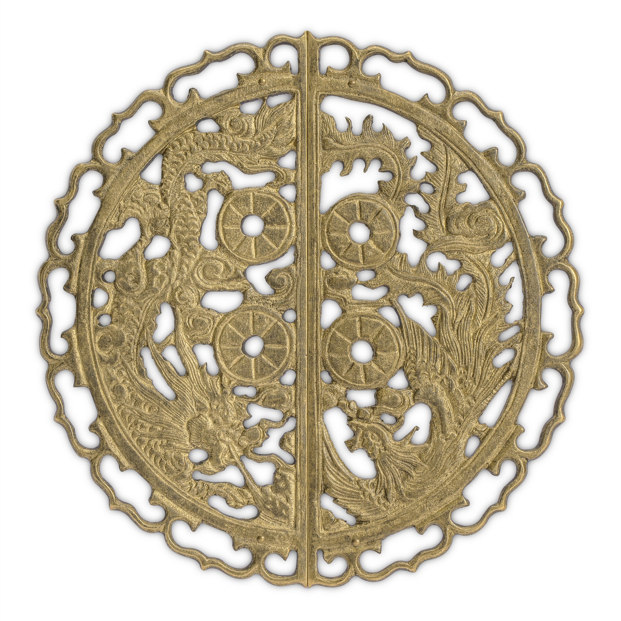 Fish & Dragon Cabinet Face Plate 9"