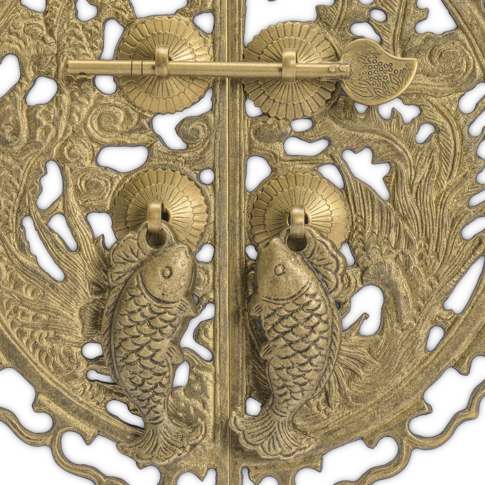 Fish & Dragon Cabinet Face Plate 9"