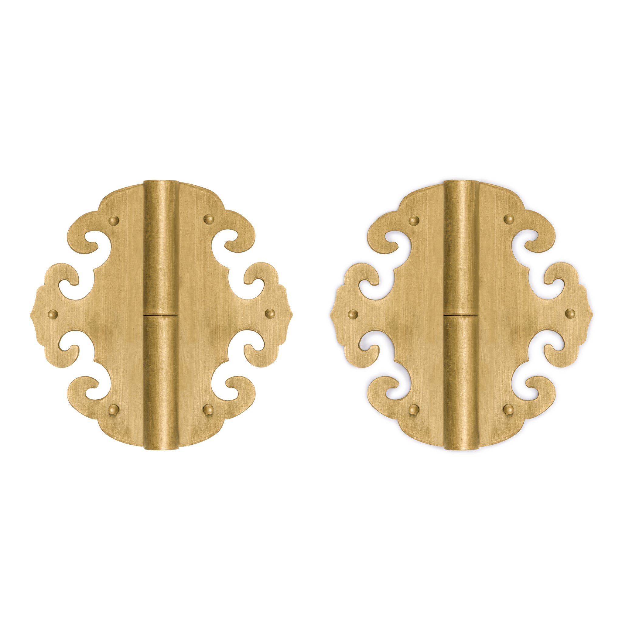 Four Flowers Hinges 3.1" x 3.1" - Set of 2