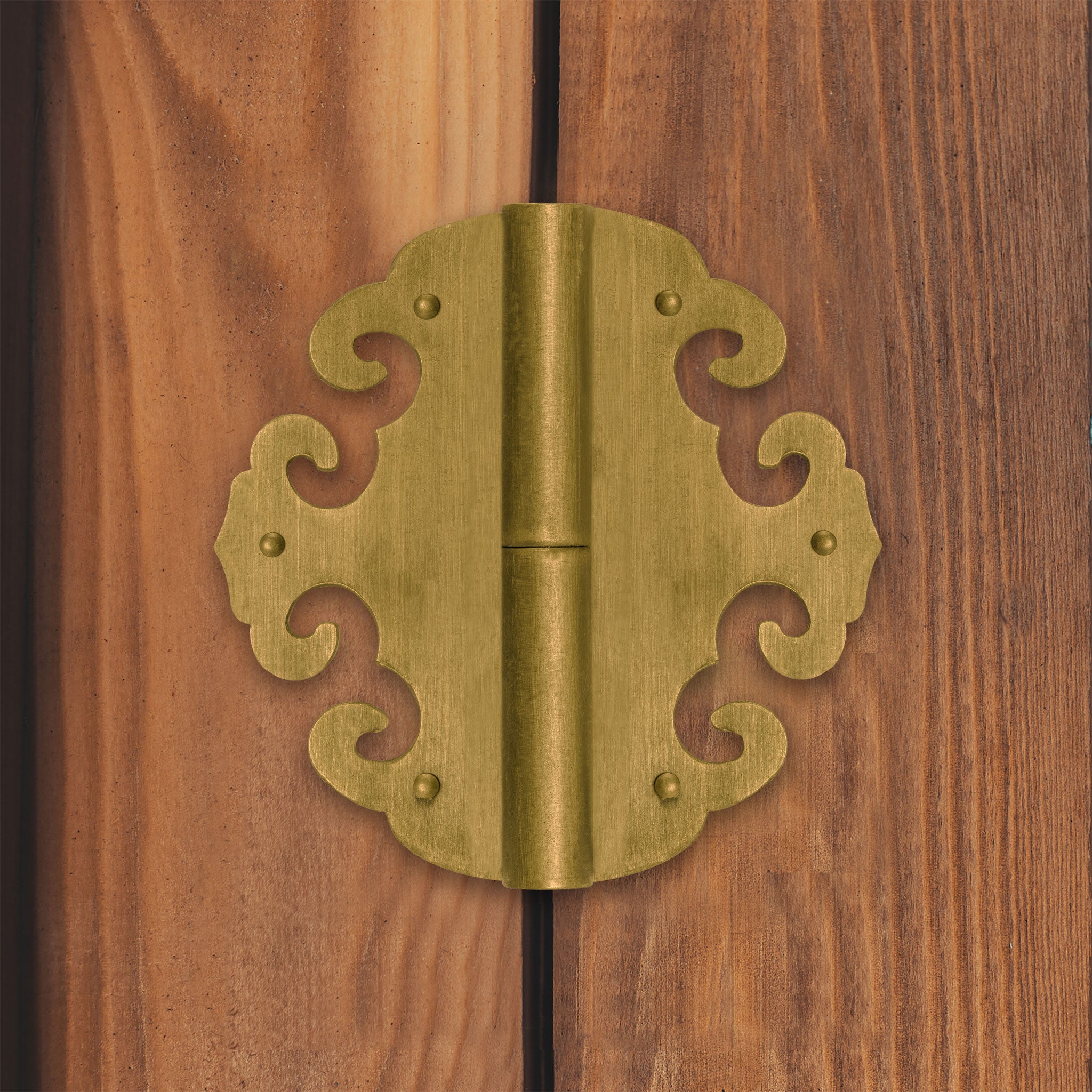 Four Flowers Hinges 3.1" x 3.1" - Set of 2