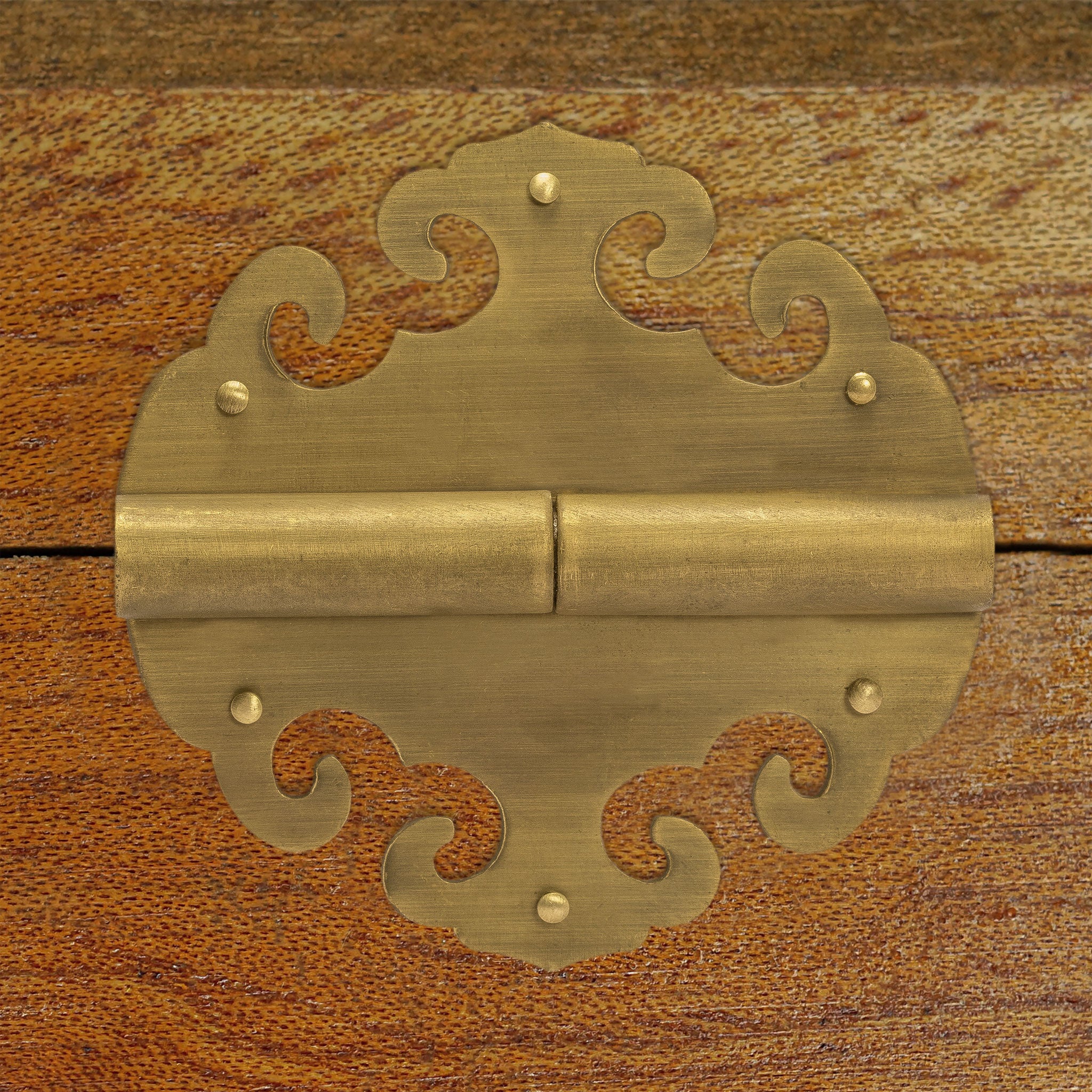 Four Flowers Hinges 3.1" x 3.1" - Set of 2