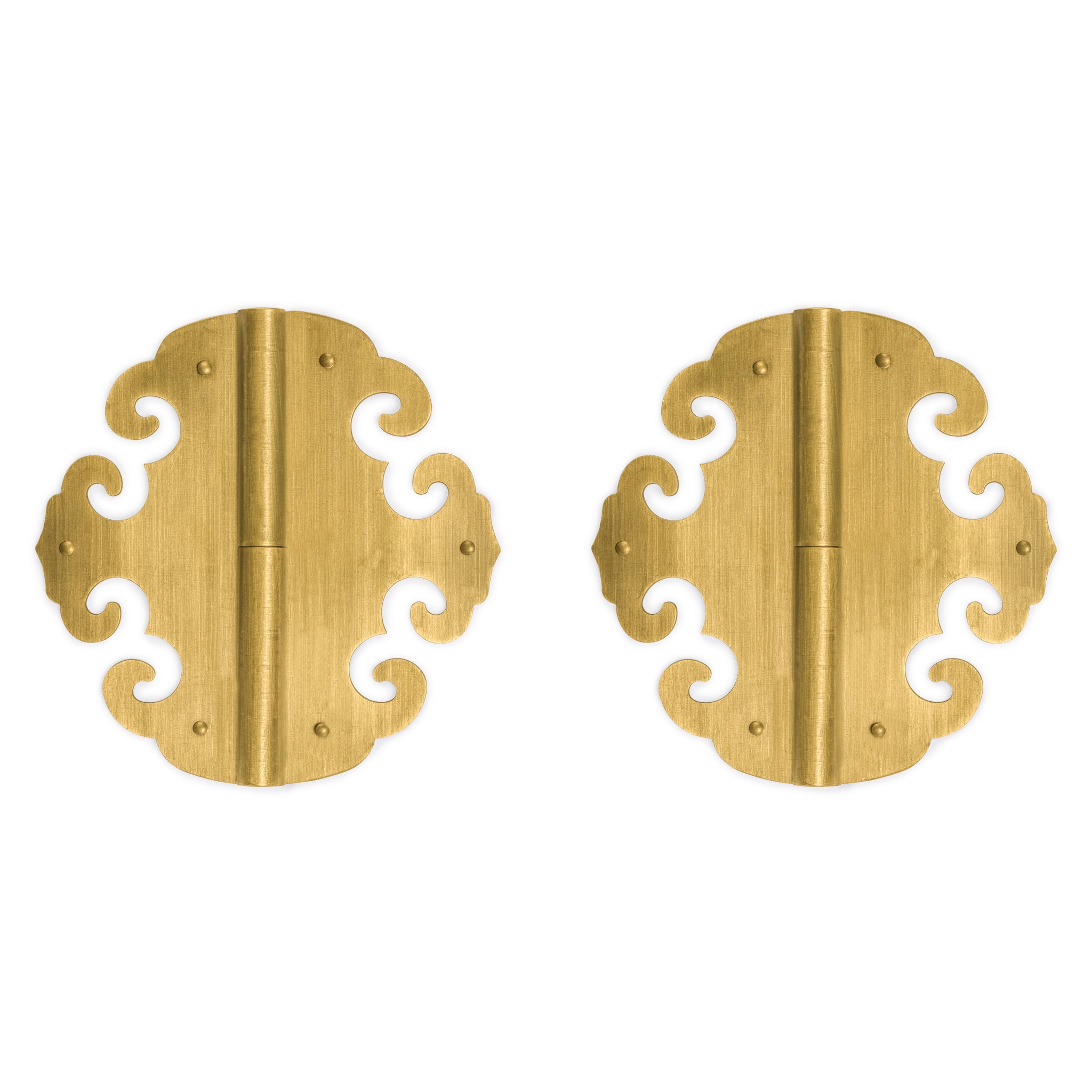 Four Flowers Hinges 4" - Set of 2