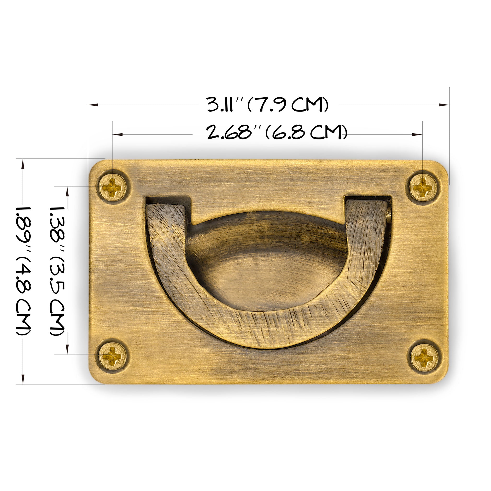 Creativity Brass Box and Drawer Pulls 3" - Set of 2