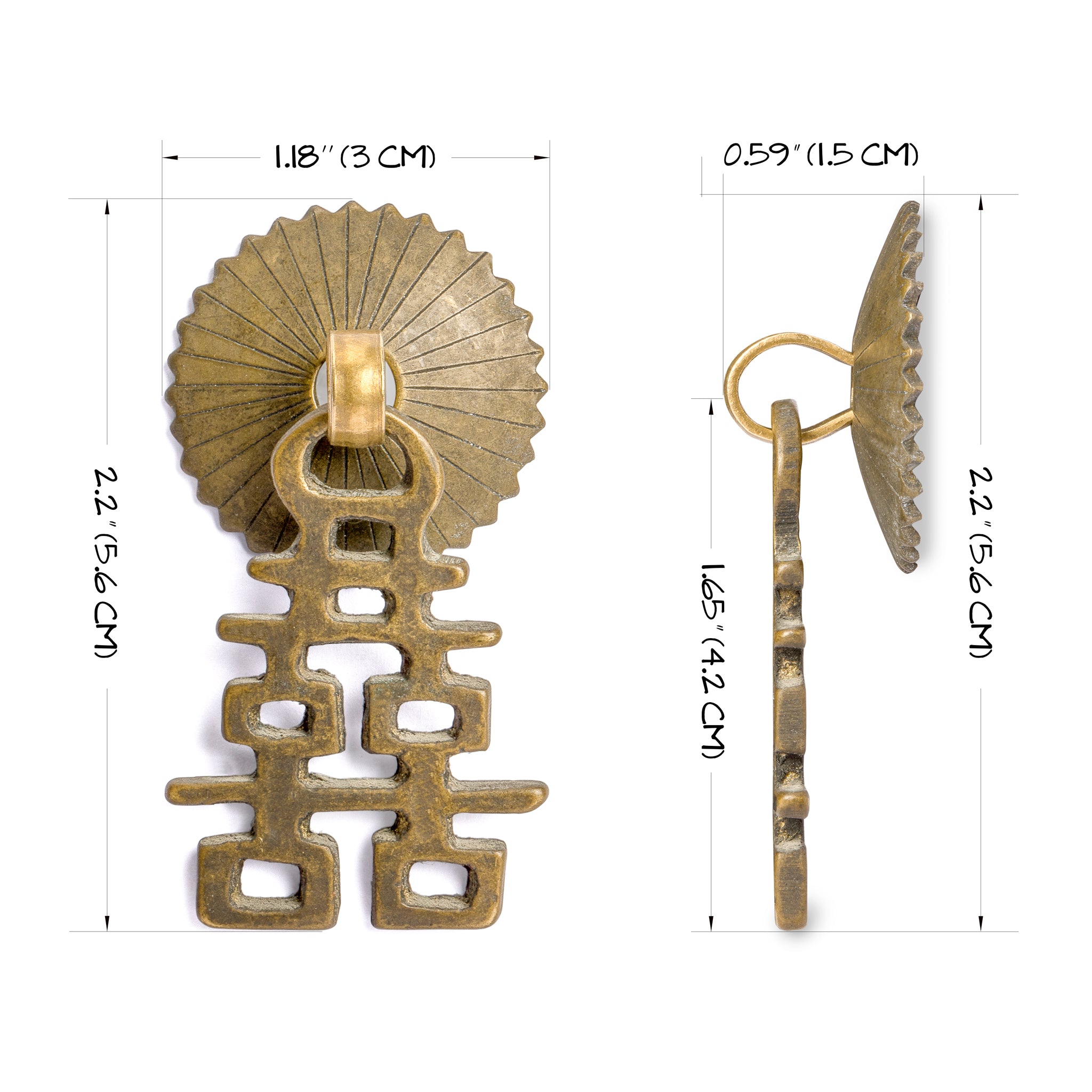 Abundant Happiness Pulls 1.7" - Set of 2