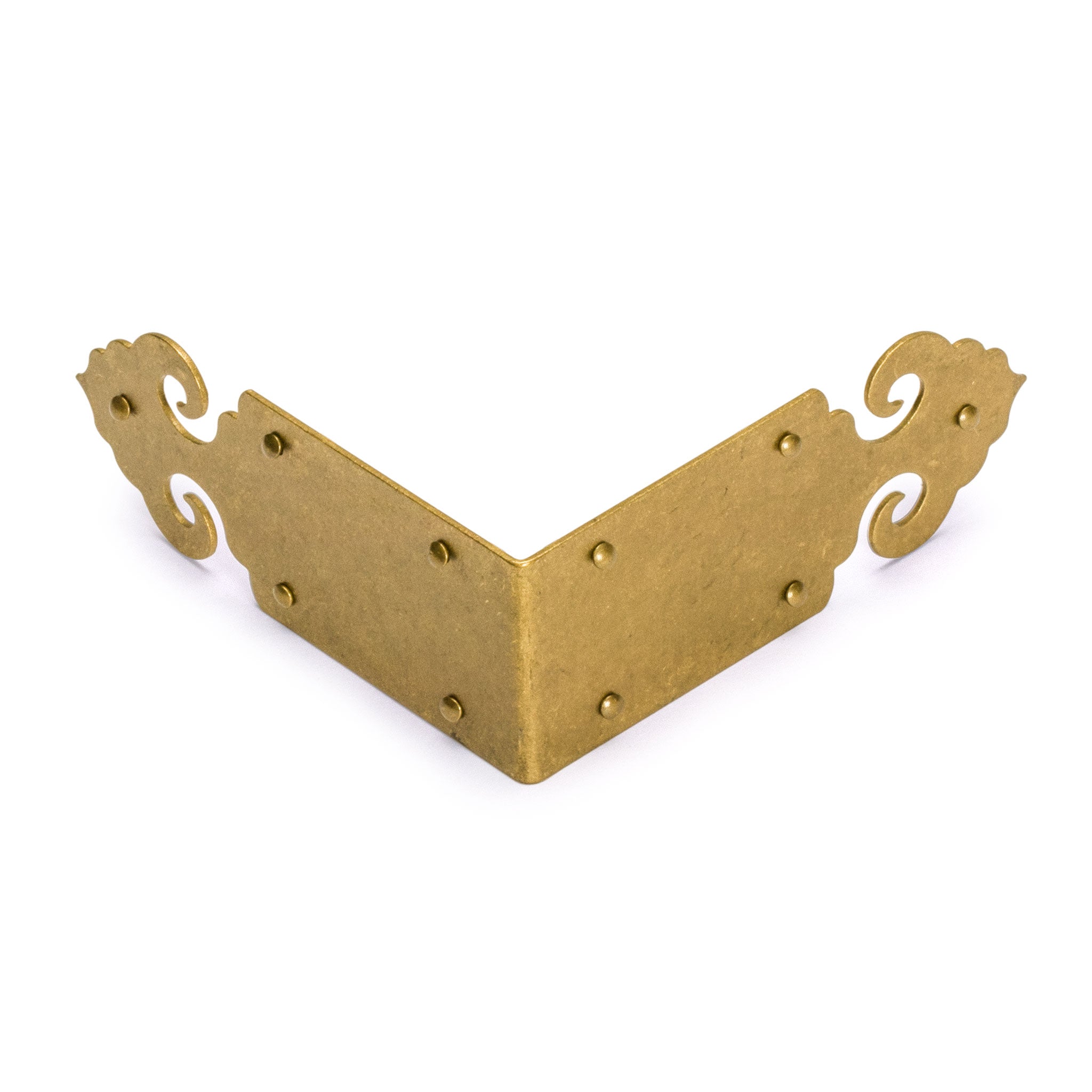 Arrowhead Box and Frame Corner 3" - Set of 2-Chinese Brass Hardware