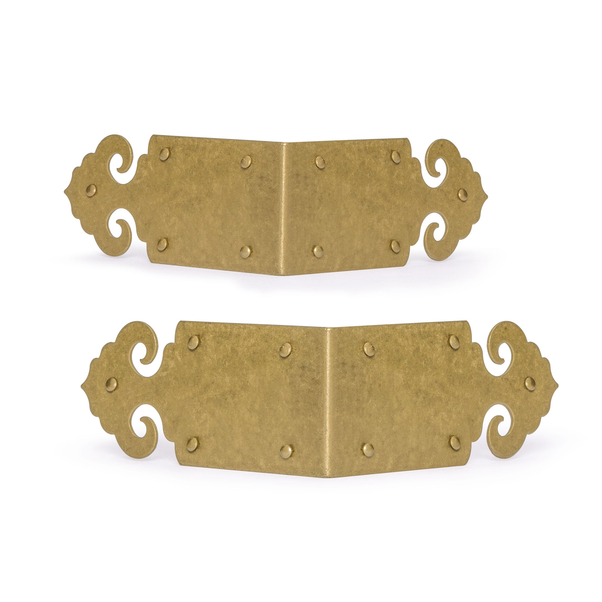 Arrowhead Box and Frame Corner 3" - Set of 2-Chinese Brass Hardware