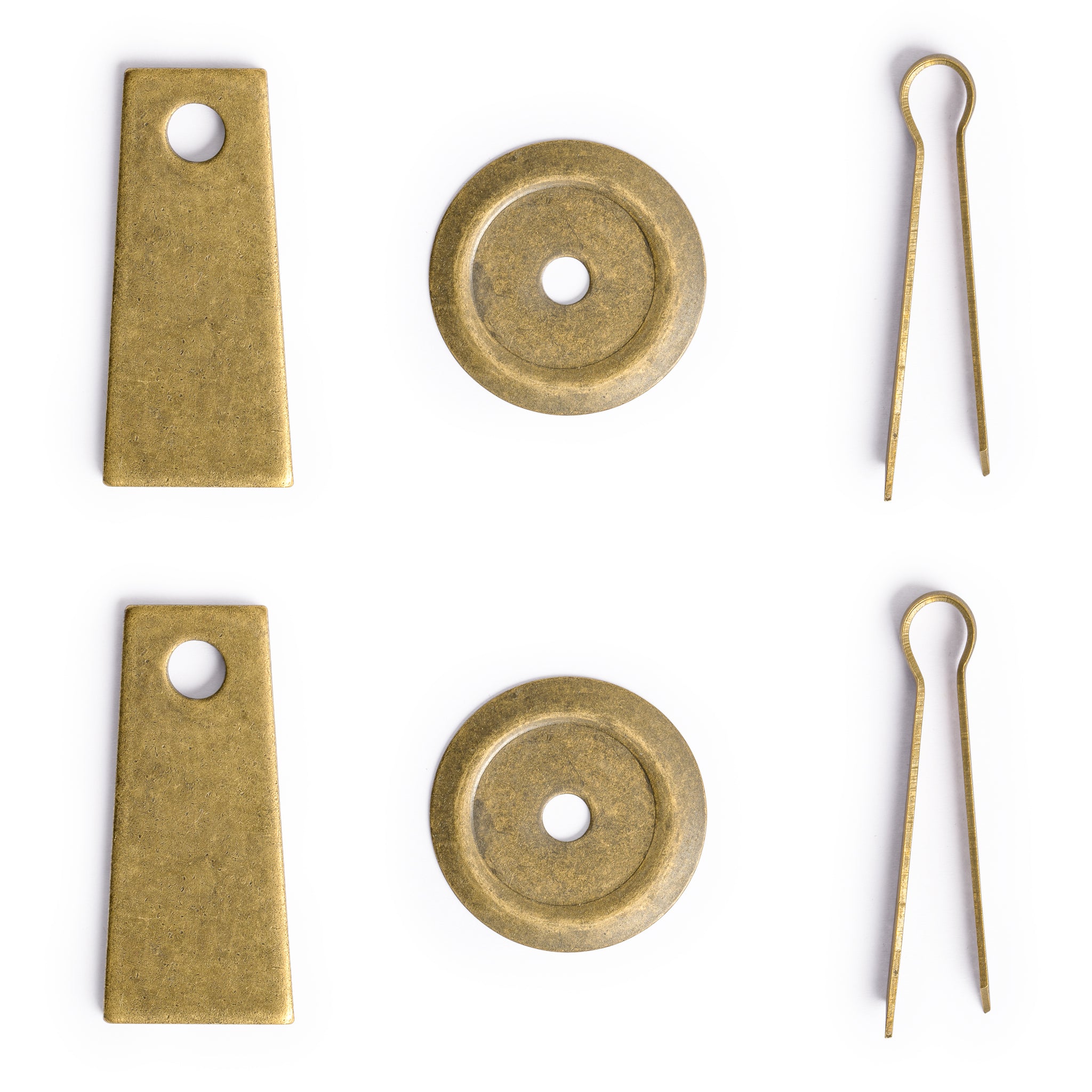 Art Deco Leaf Brass Hardware Pulls 2.7" - Set of 2-Chinese Brass Hardware