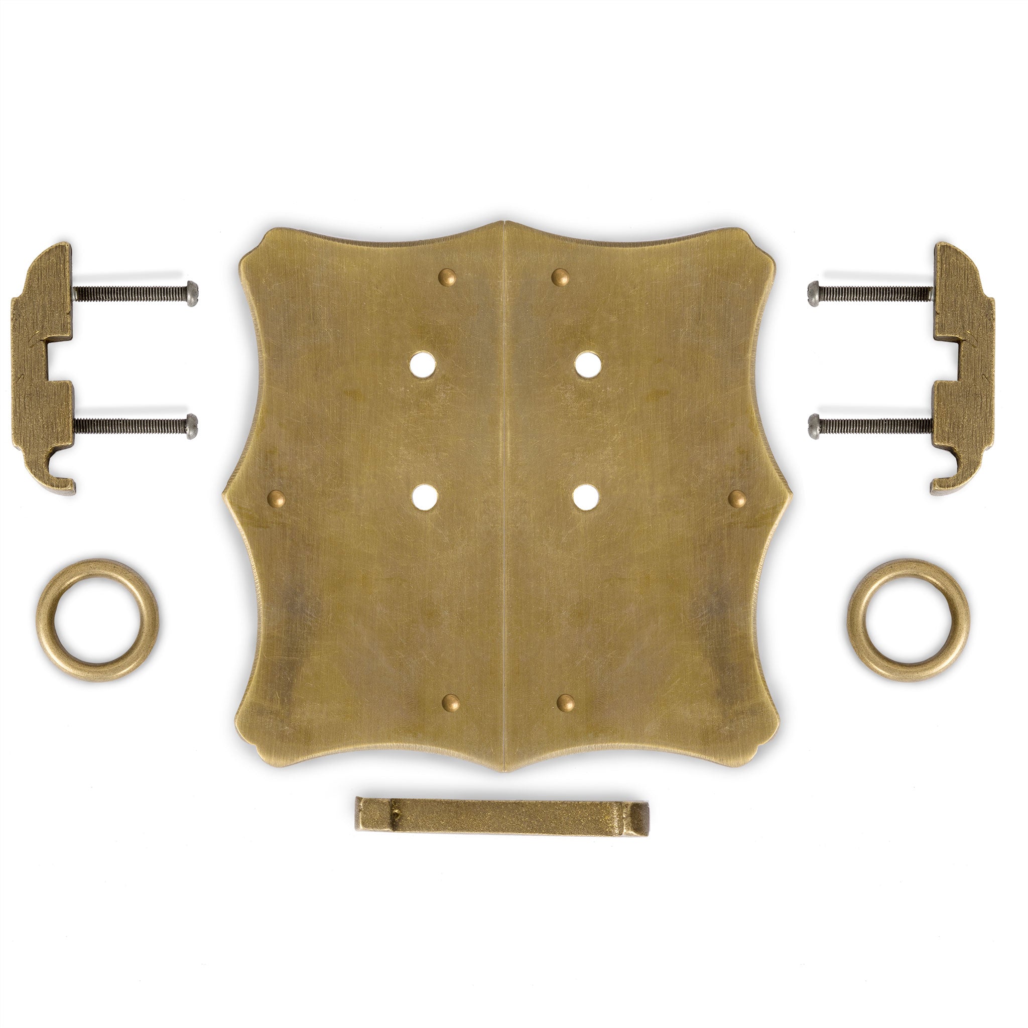 Bamboo Curve Cabinet Face Plate 5.5" x 6"-Chinese Brass Hardware