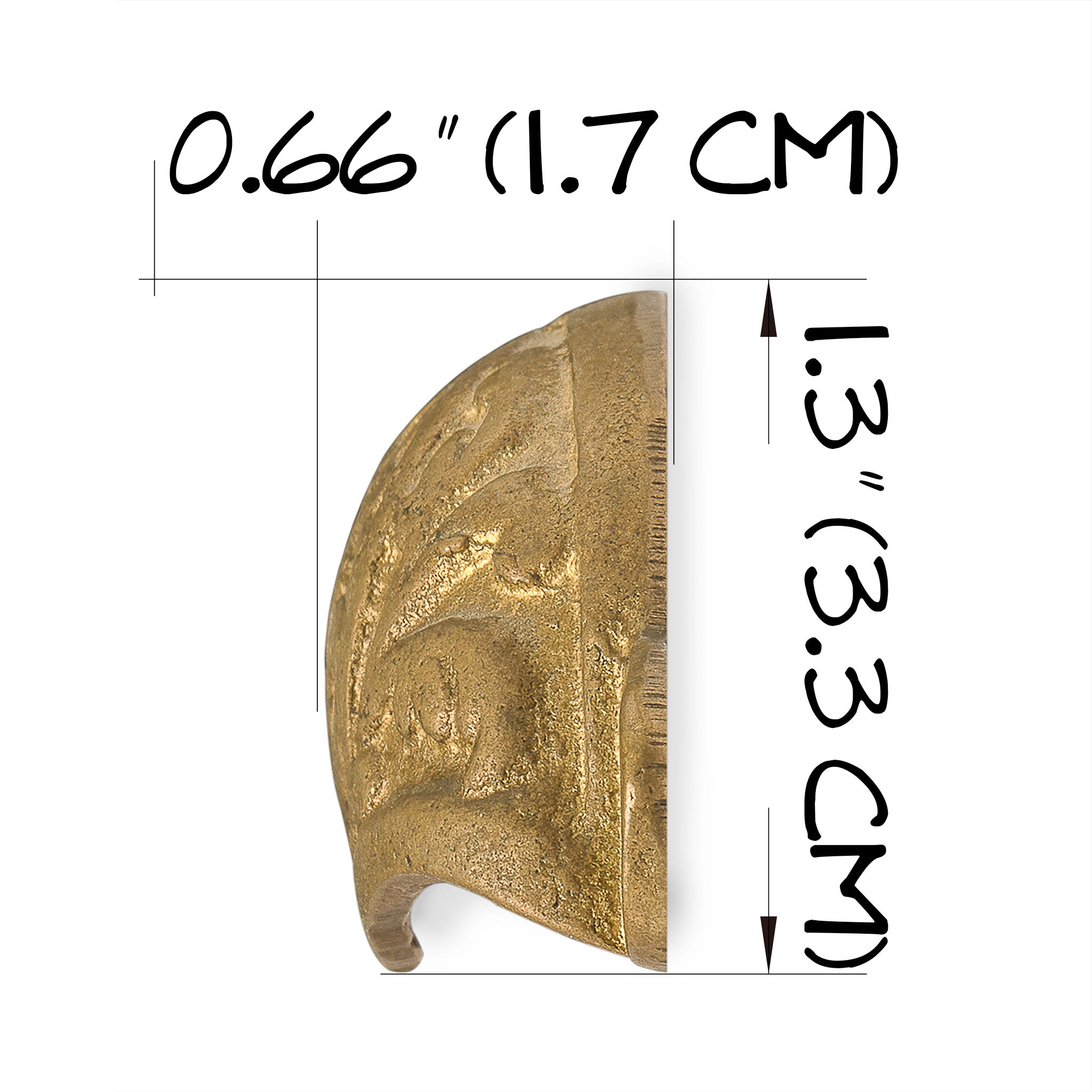 Bamboo Leaf Handle Pulls 3.5" - Set of 2-Chinese Brass Hardware