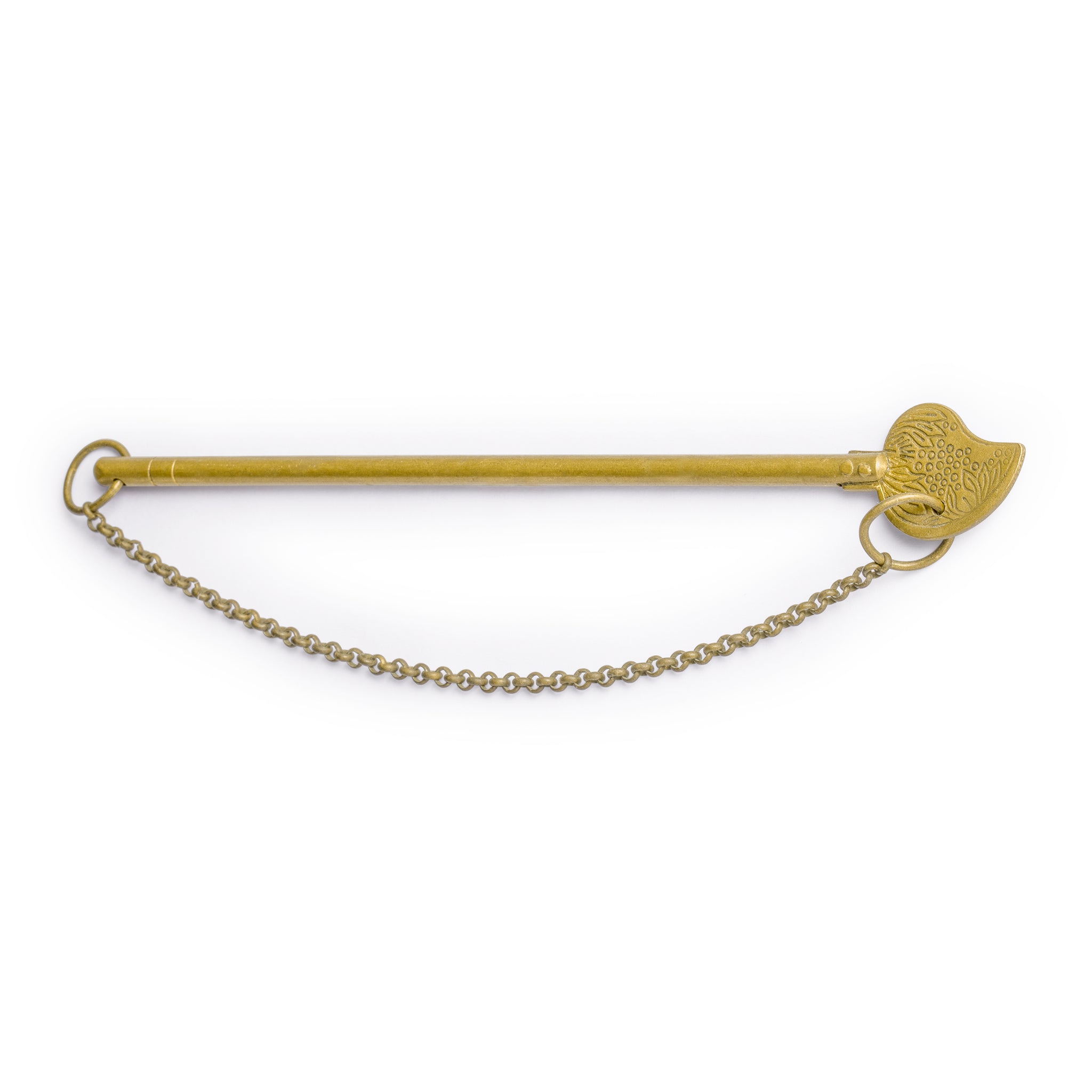 Bird Tail Brass Key with Chain 5.8" - Set of 2-Chinese Brass Hardware